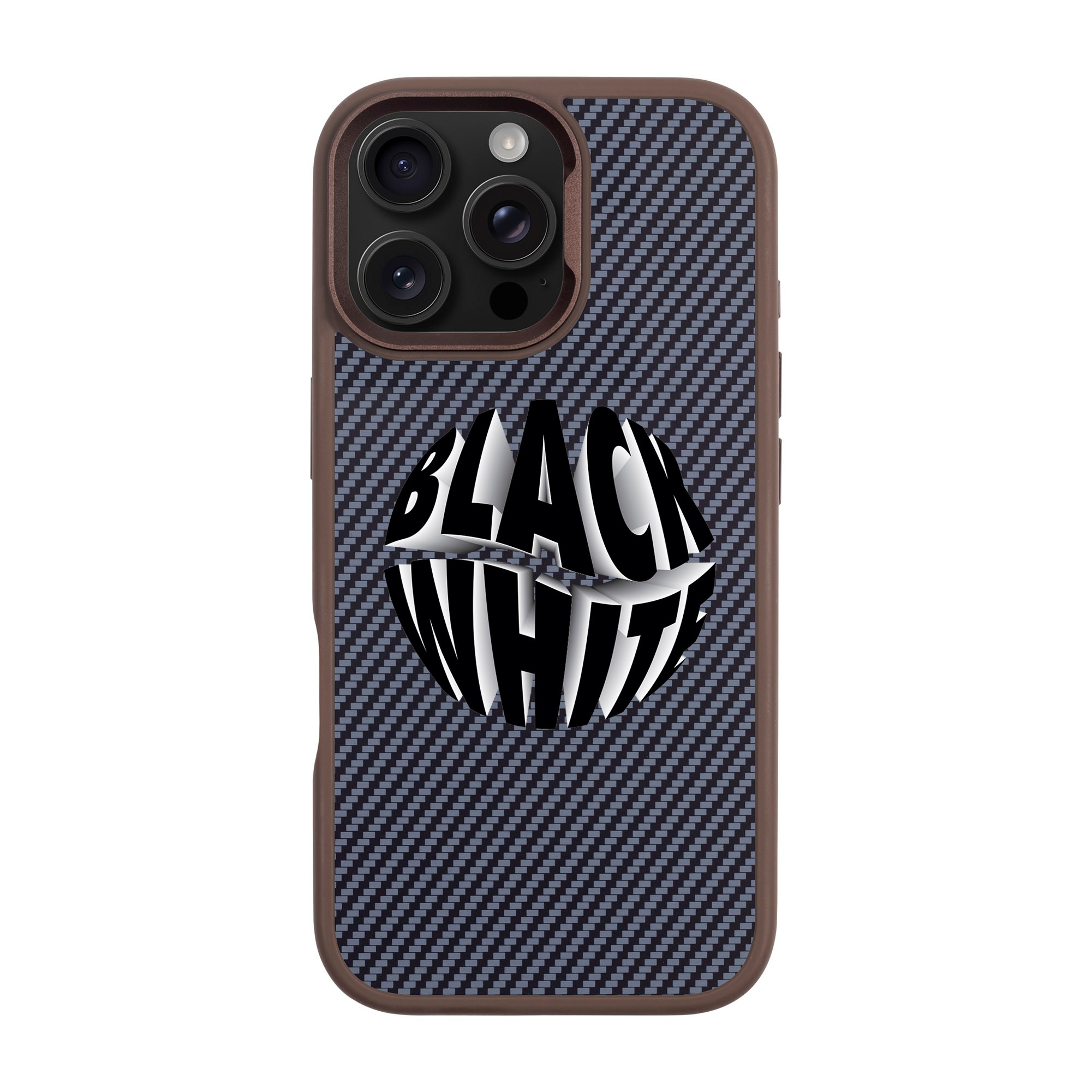 BLACK WHITE-iPhone Plaid Kılıf MagSafe Özellikli