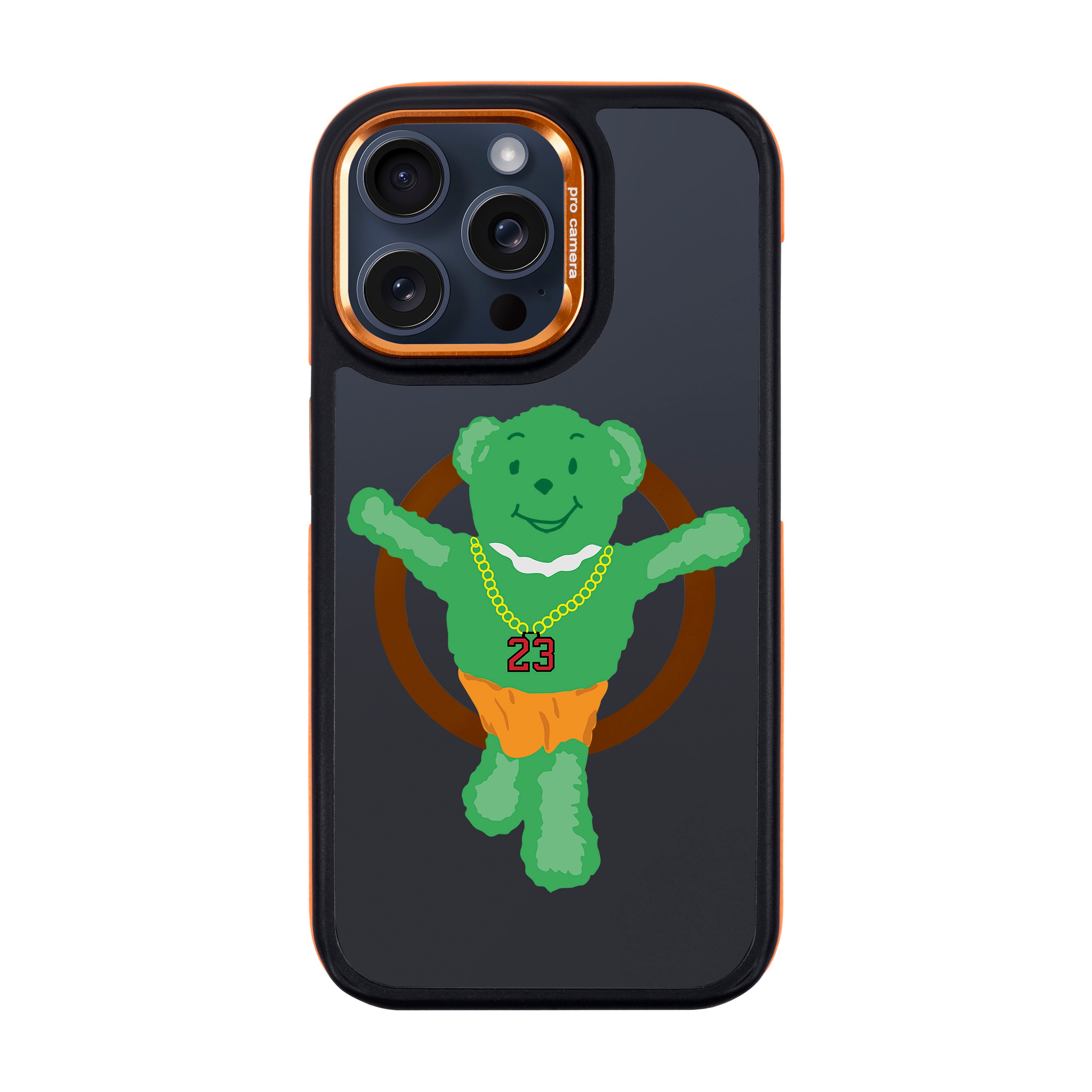 GREEN BEAR-iPhone Dark Case with MagSafe