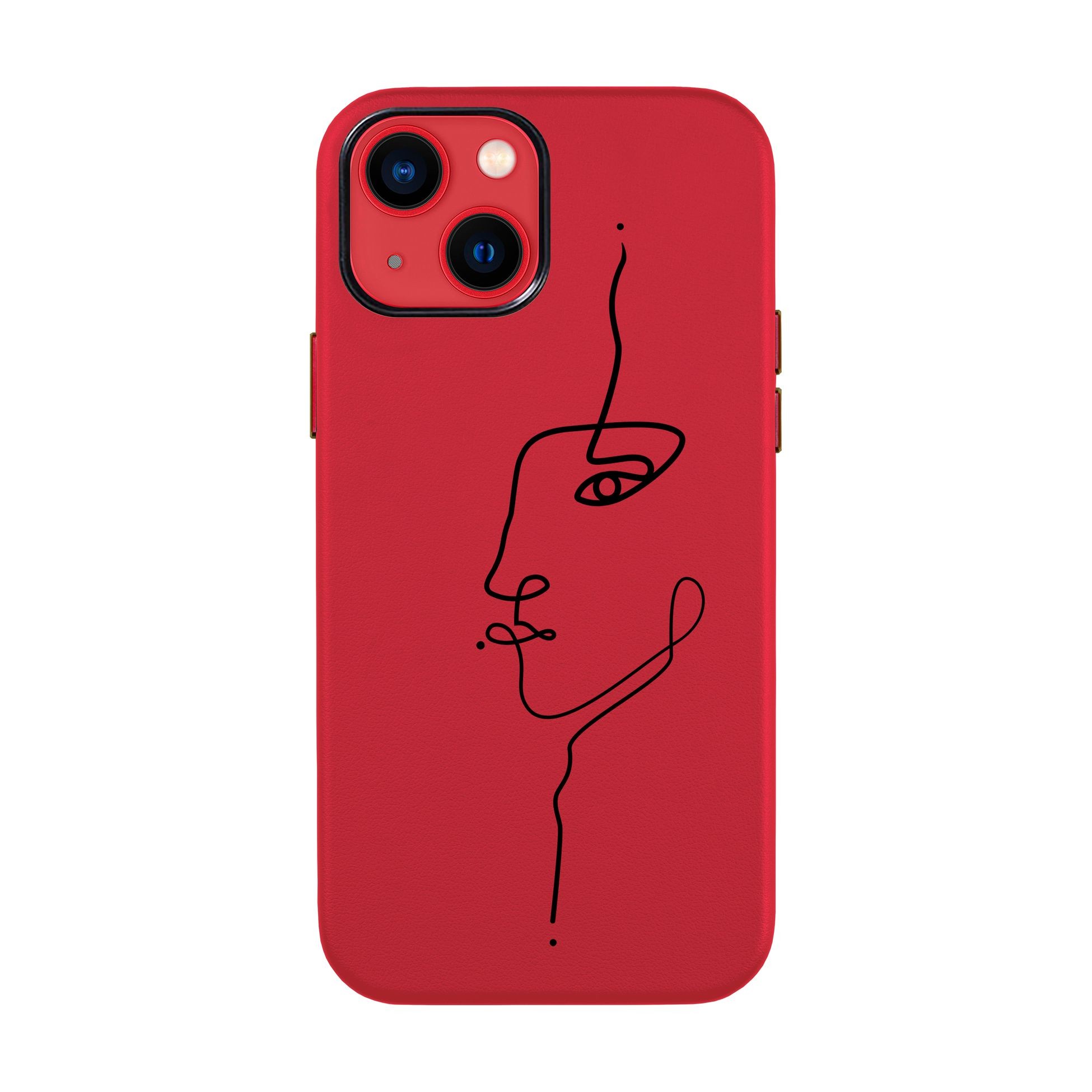 Face - iPhone Leather Case