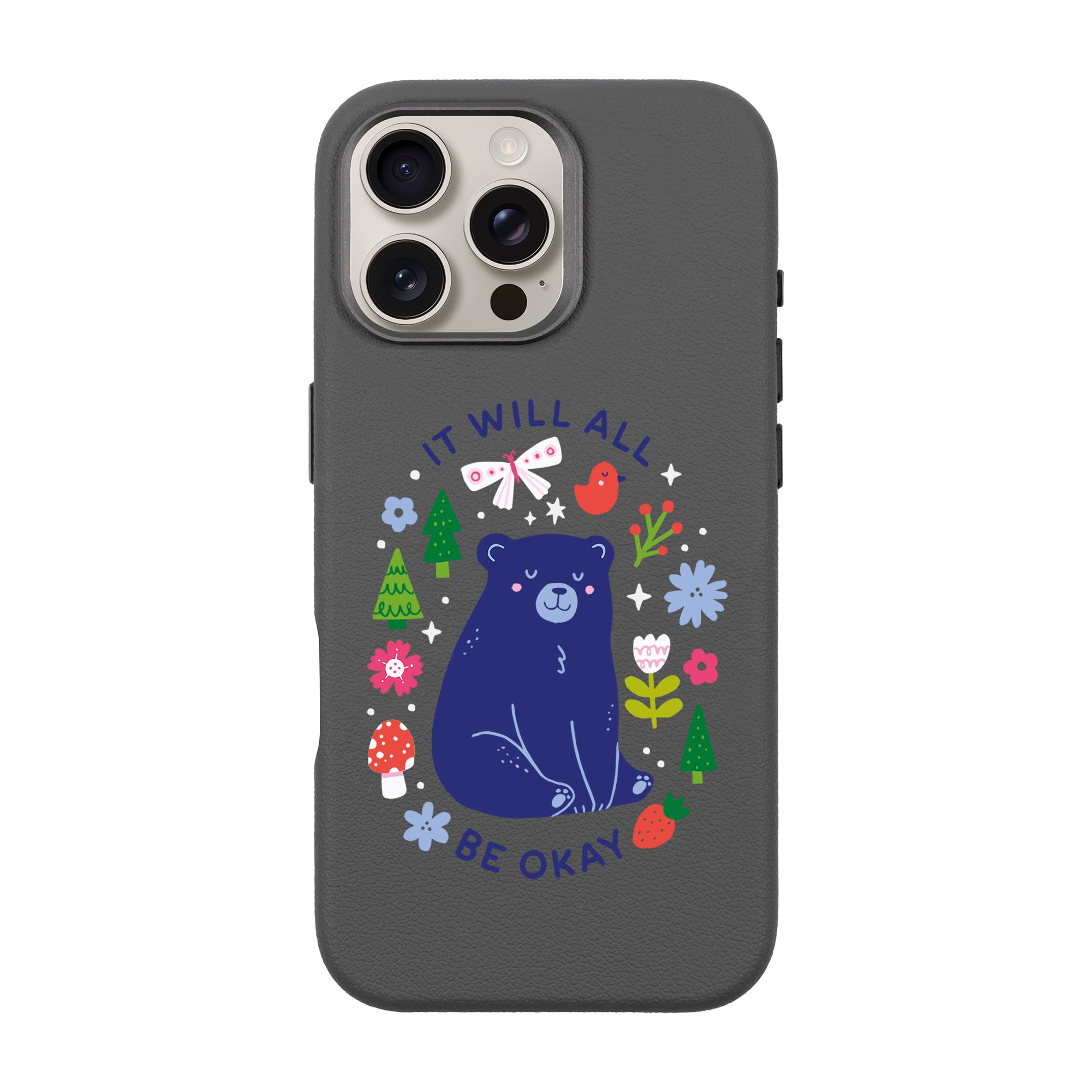 BE OKAY-iPhone Leather Premium Case with MagSafe