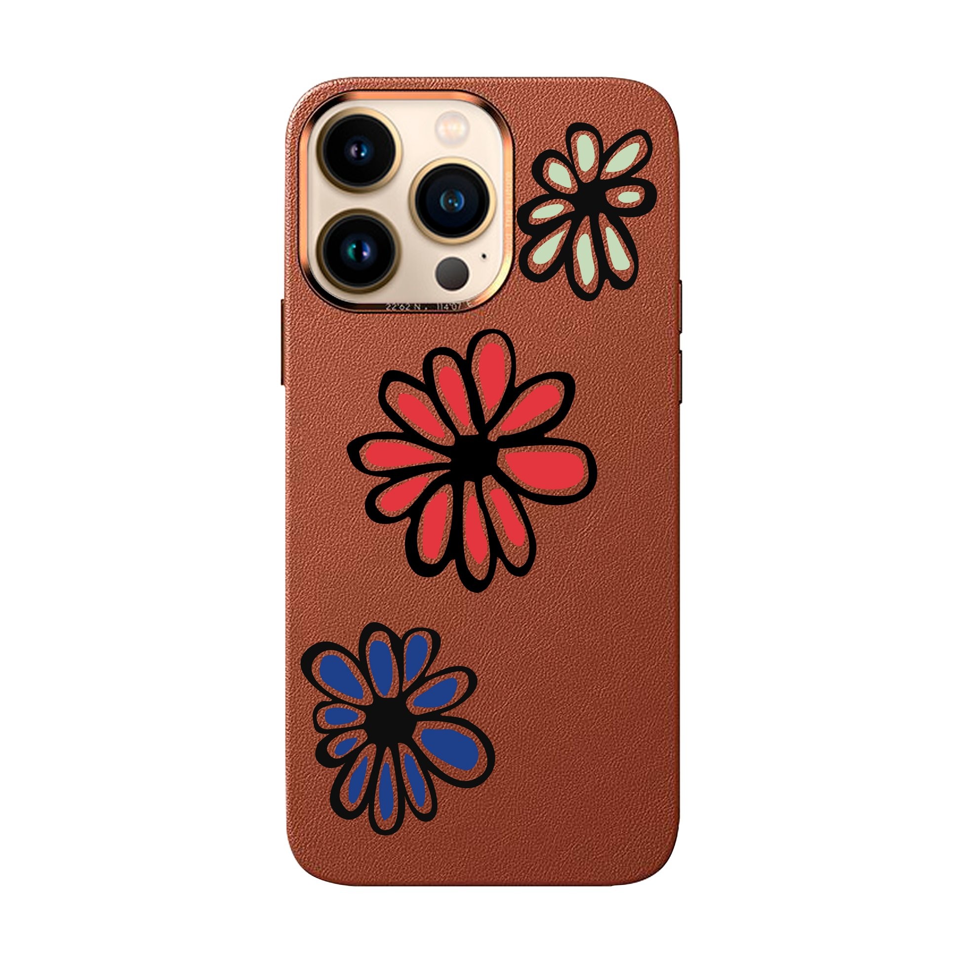 FLORIST-iPhone Full Grain Leather Kılıf MagSafe Özellikli