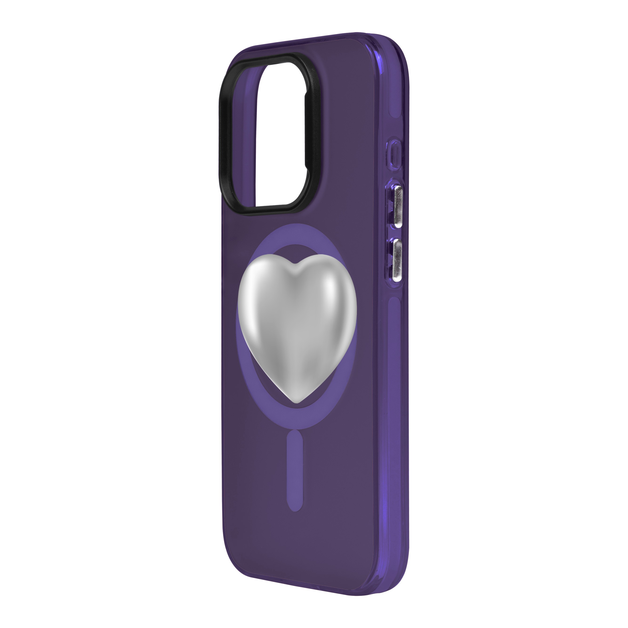 Silver Heart - iPhone Hold Case with MagSafe