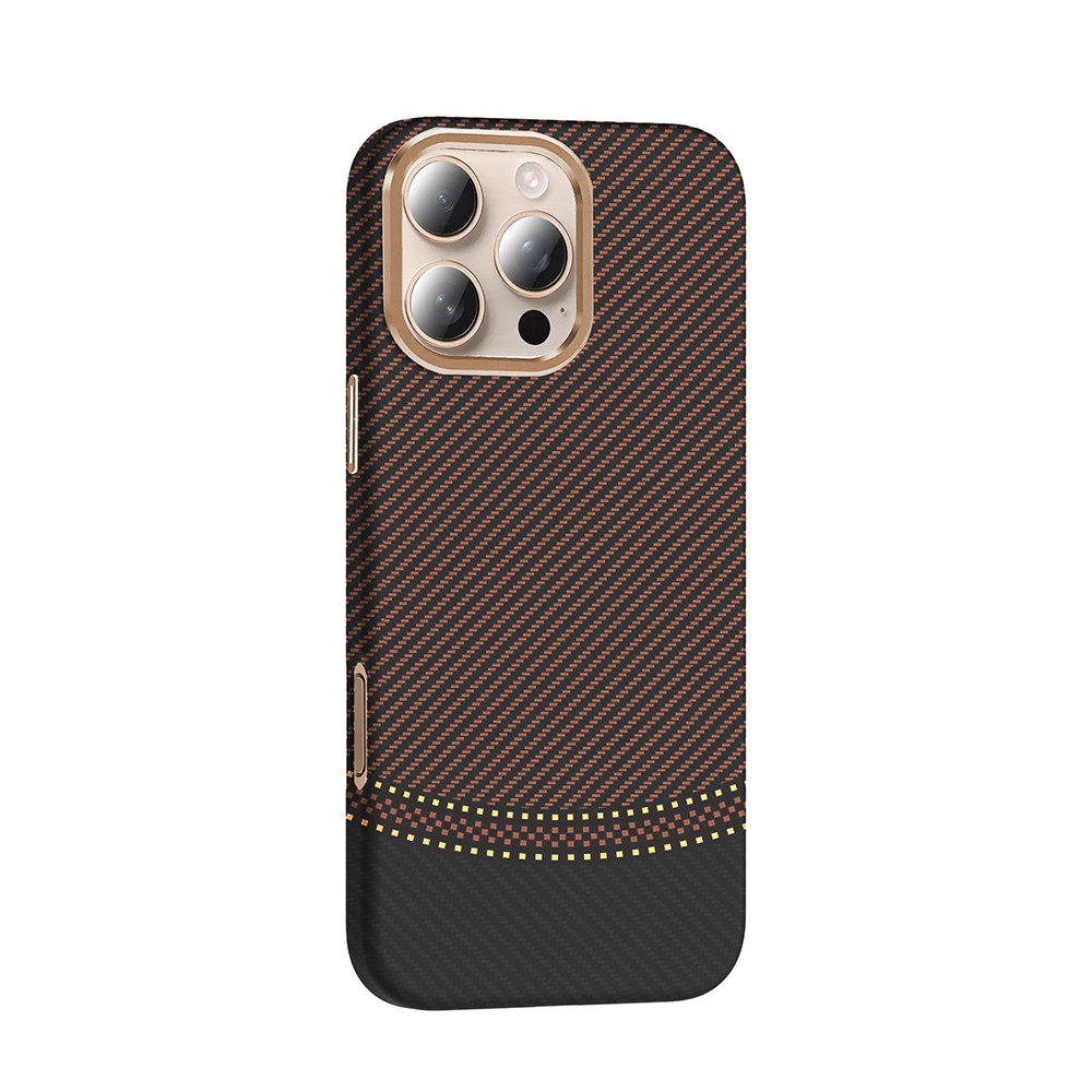 NEW-iPhone Graphene Kılıf MagSafe Özellikli - Gold Siyah
