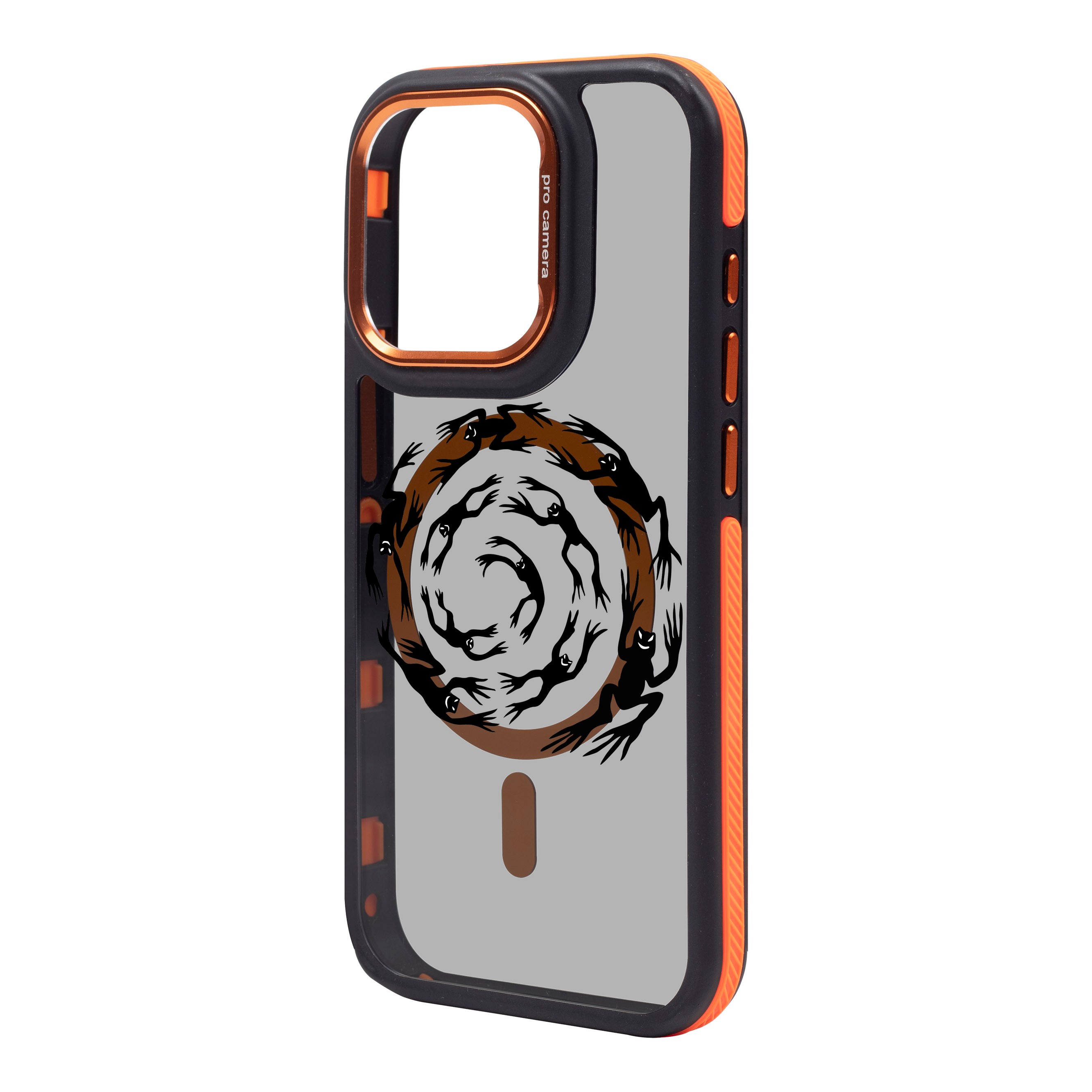 SWIRLING FROGS-iPhone Dark Case with MagSafe