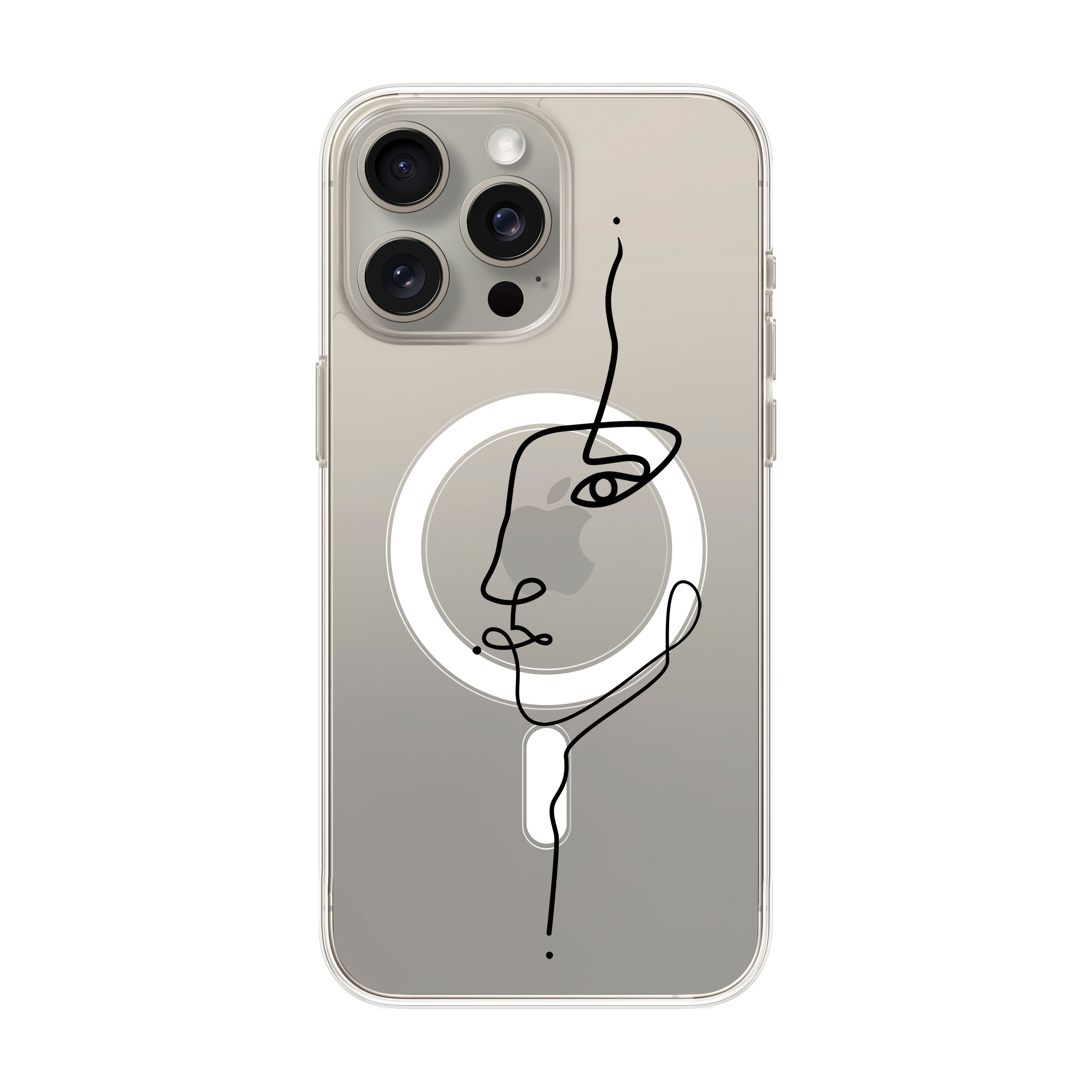 Face - iPhone Clear Case with MagSafe