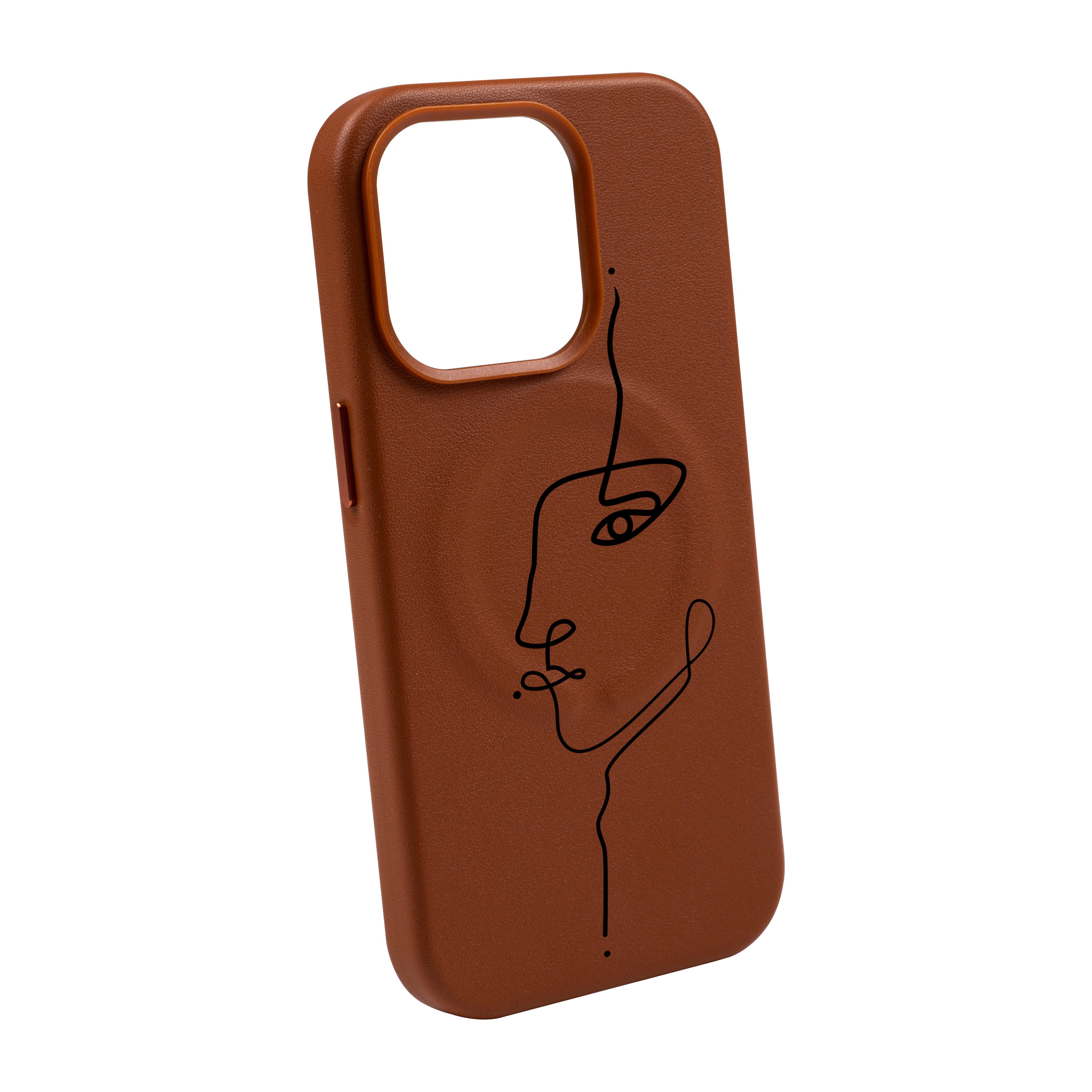 Face - iPhone Leather Case with MagSafe