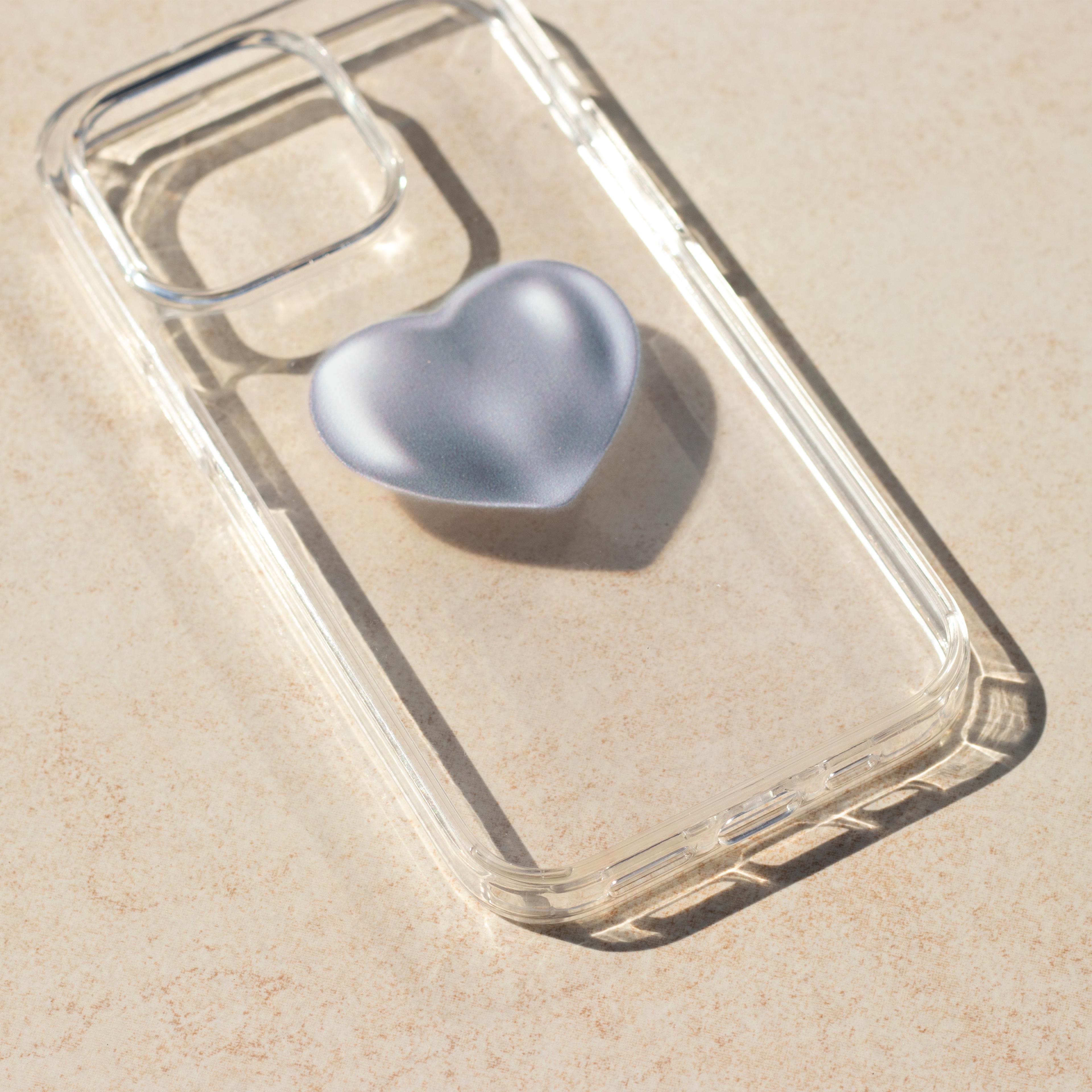 Silver Heart - iPhone Clear Case