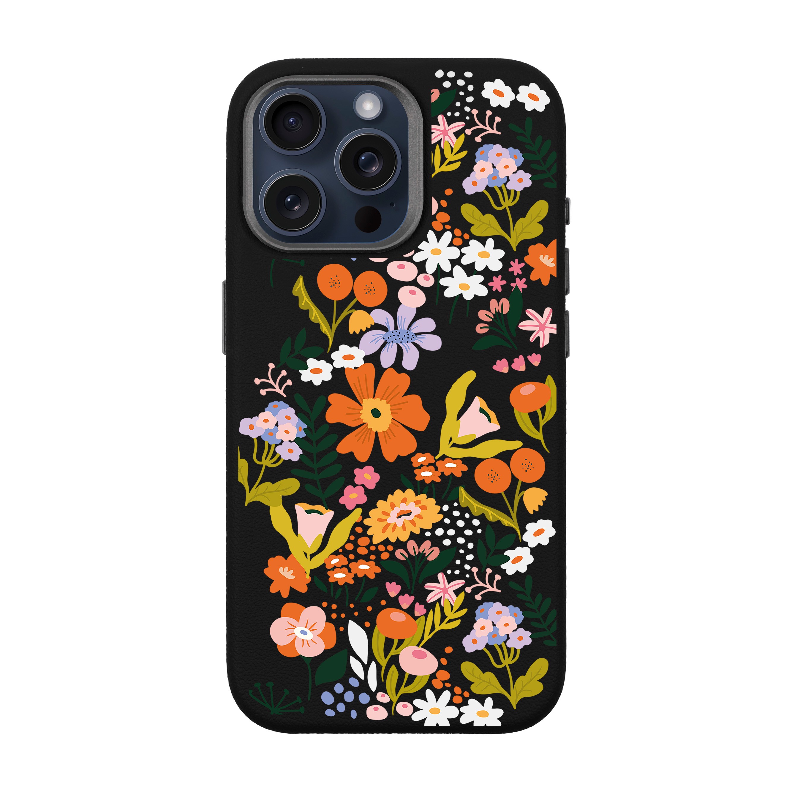 FLOWER-iPhone Leather 15 Premium Kılıf MagSafe Özellikli