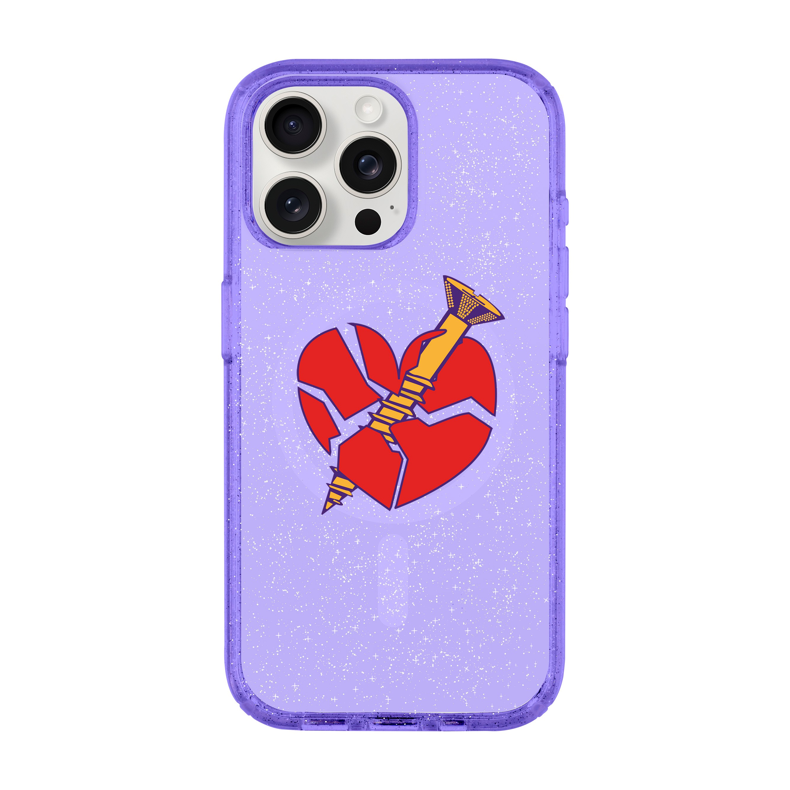 BROKEN HEART-iPhone Shiny Case with MagSafe