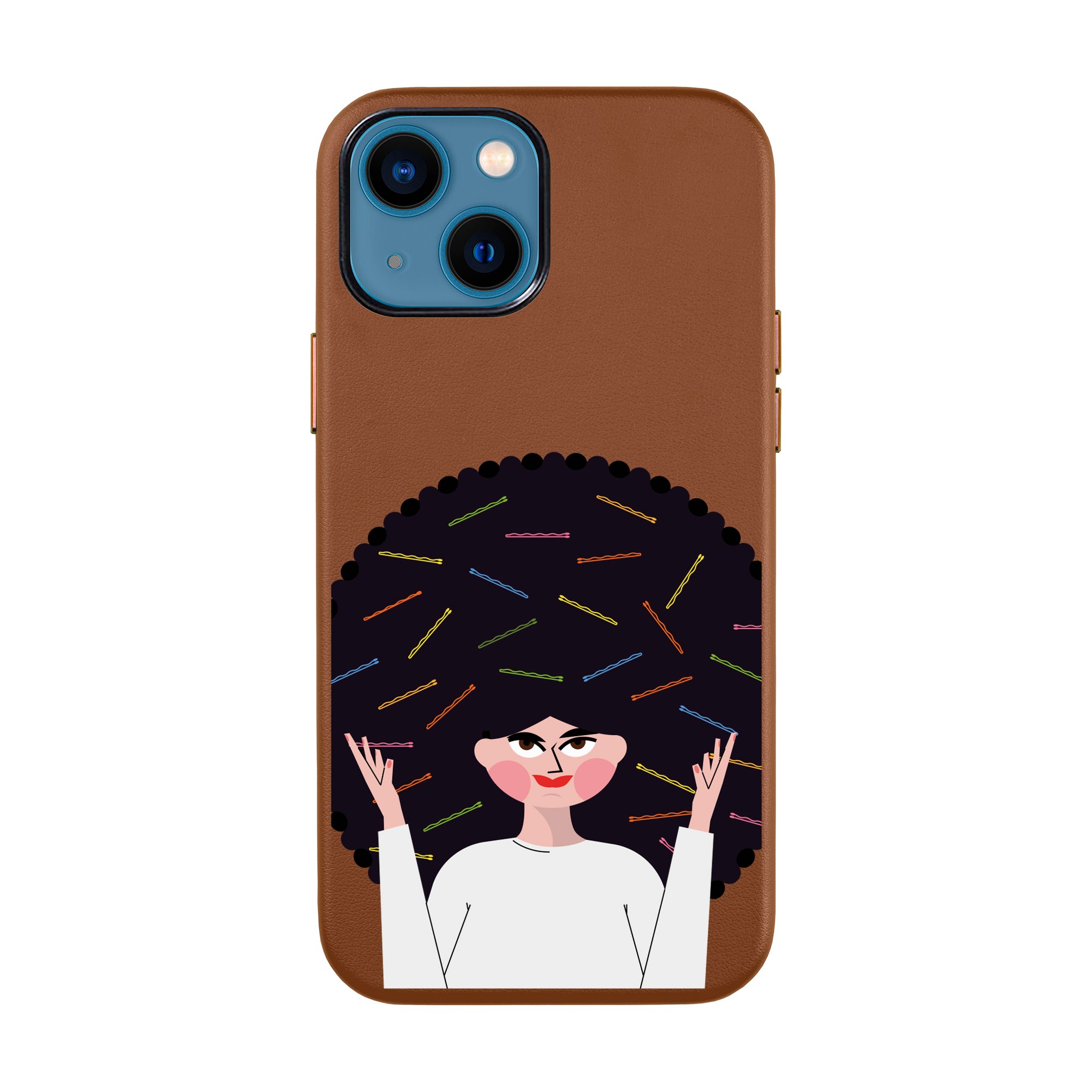 TANGLES OF HAPPINESS-iPhone Leather Kılıf