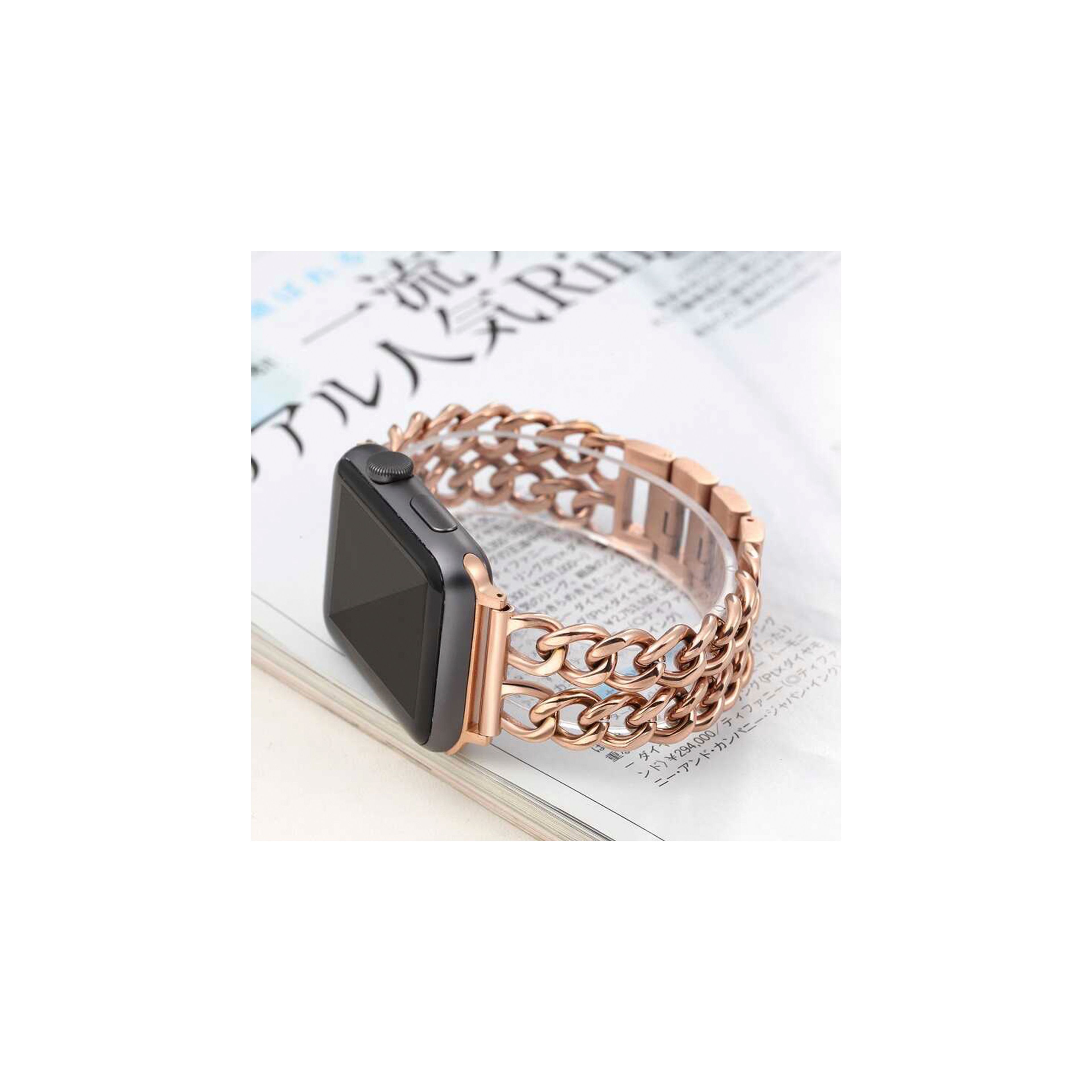 Apple Watch Force Chain Band-Rose Gold