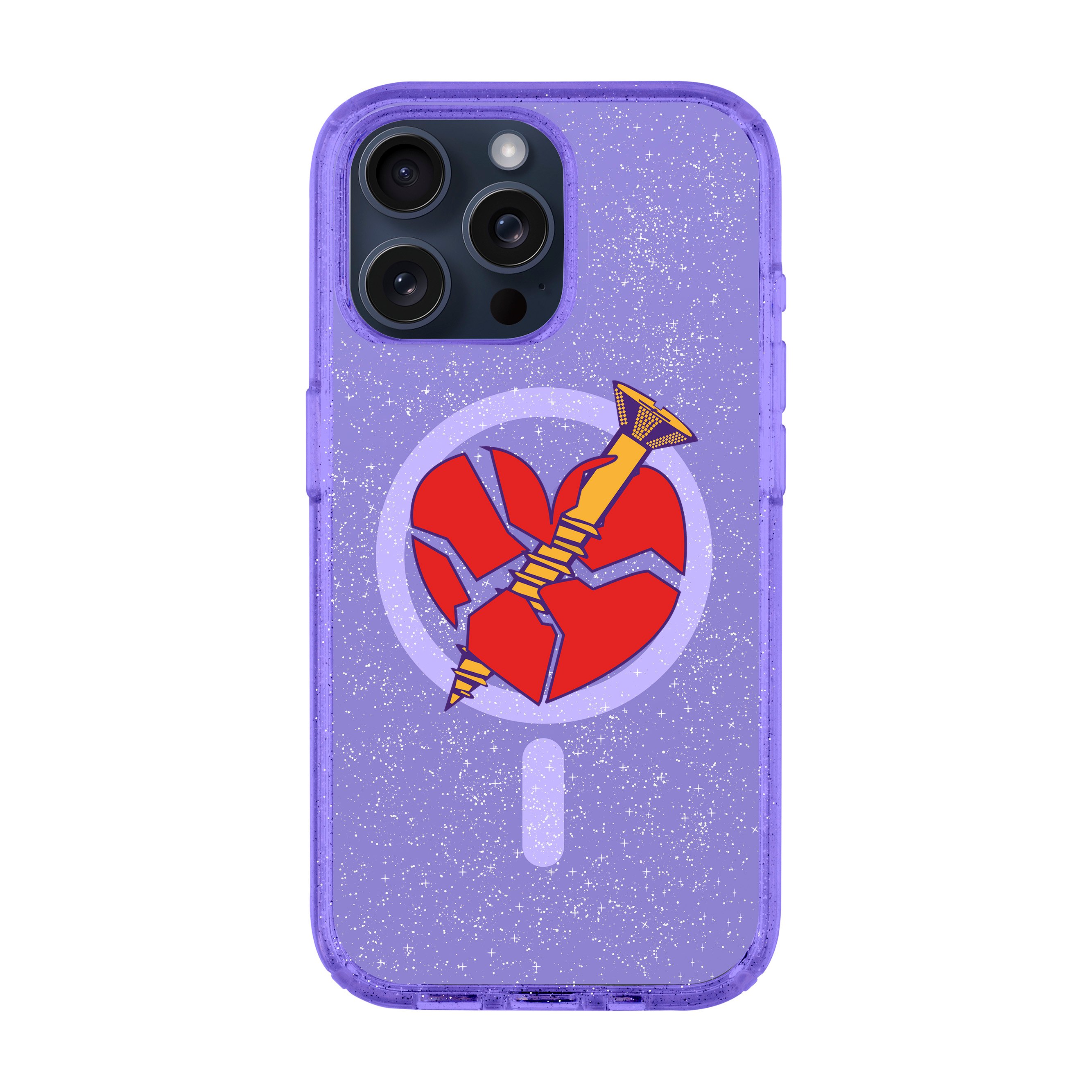 BROKEN HEART-iPhone Shiny Case with MagSafe