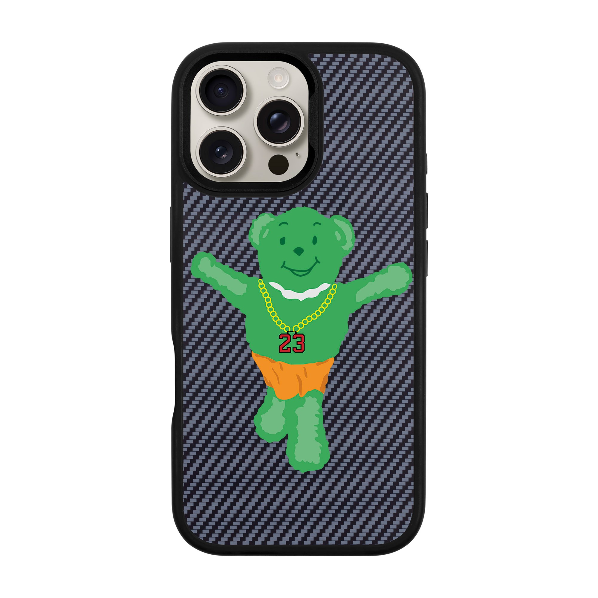 GREEN BEAR-iPhone Plaid Kılıf MagSafe Özellikli