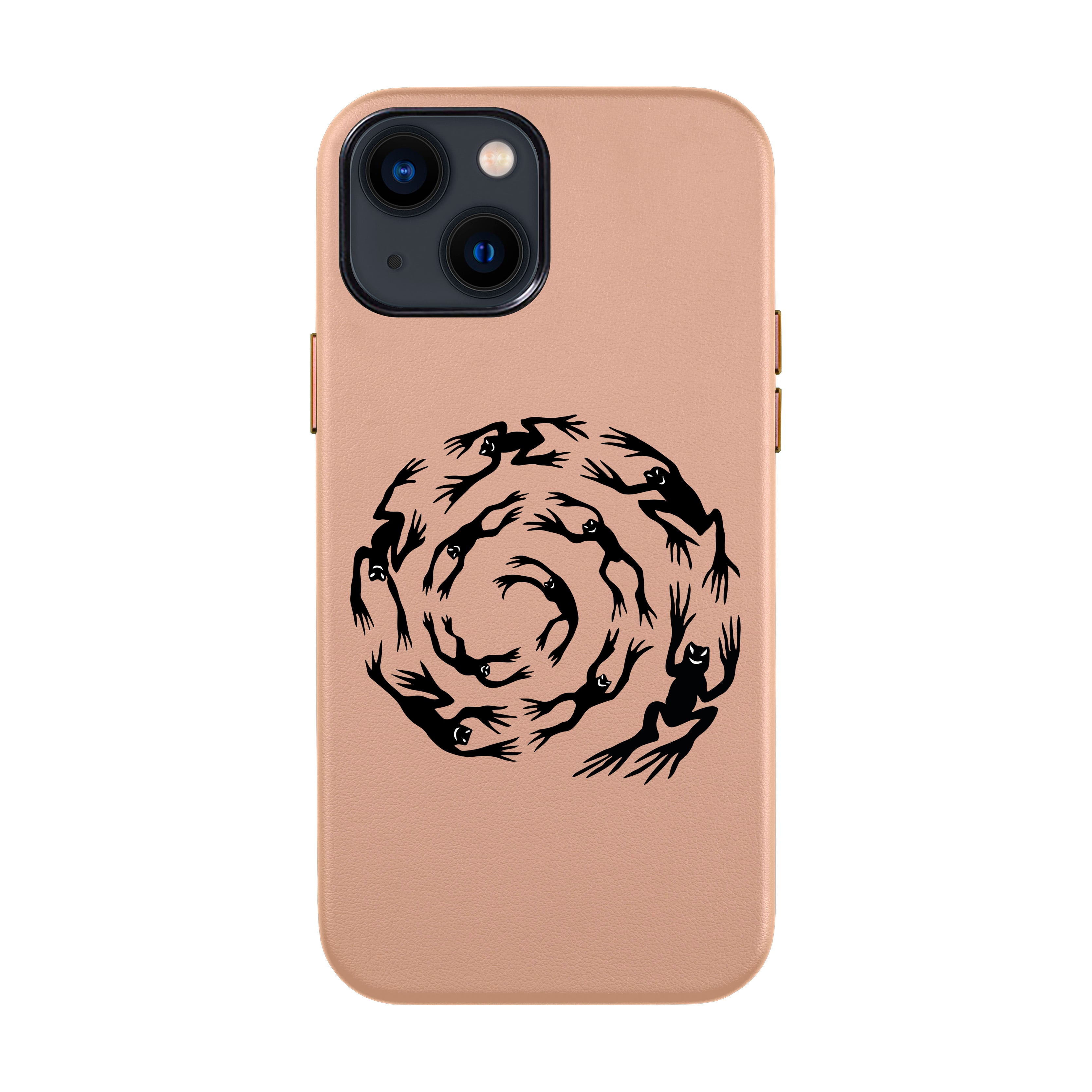 SWIRLING FROG-iPhone Leather Kılıf