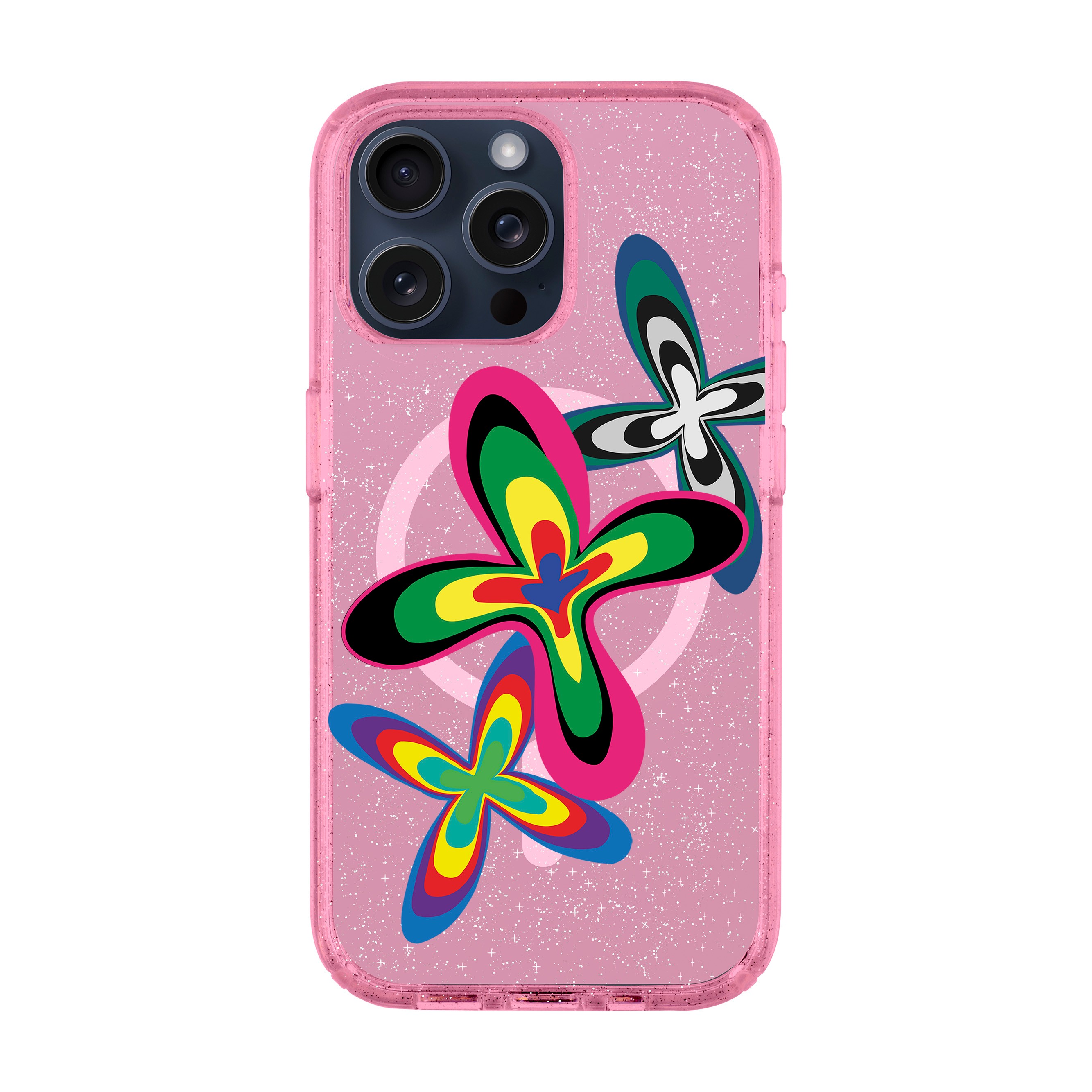 COLOR FLOWER-iPhone Shiny Case with MagSafe