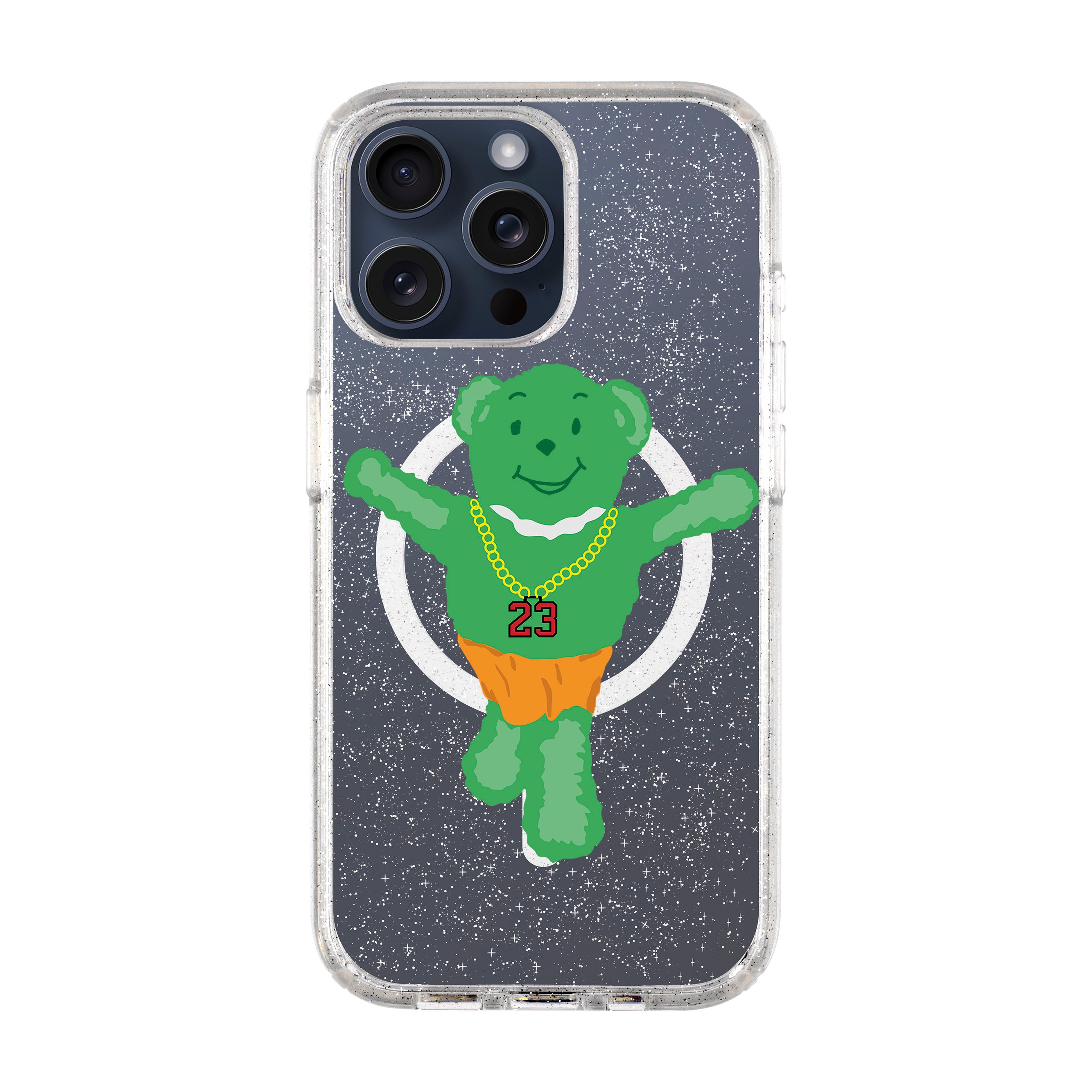 GREEN BEAR-iPhone Shiny Case with MagSafe