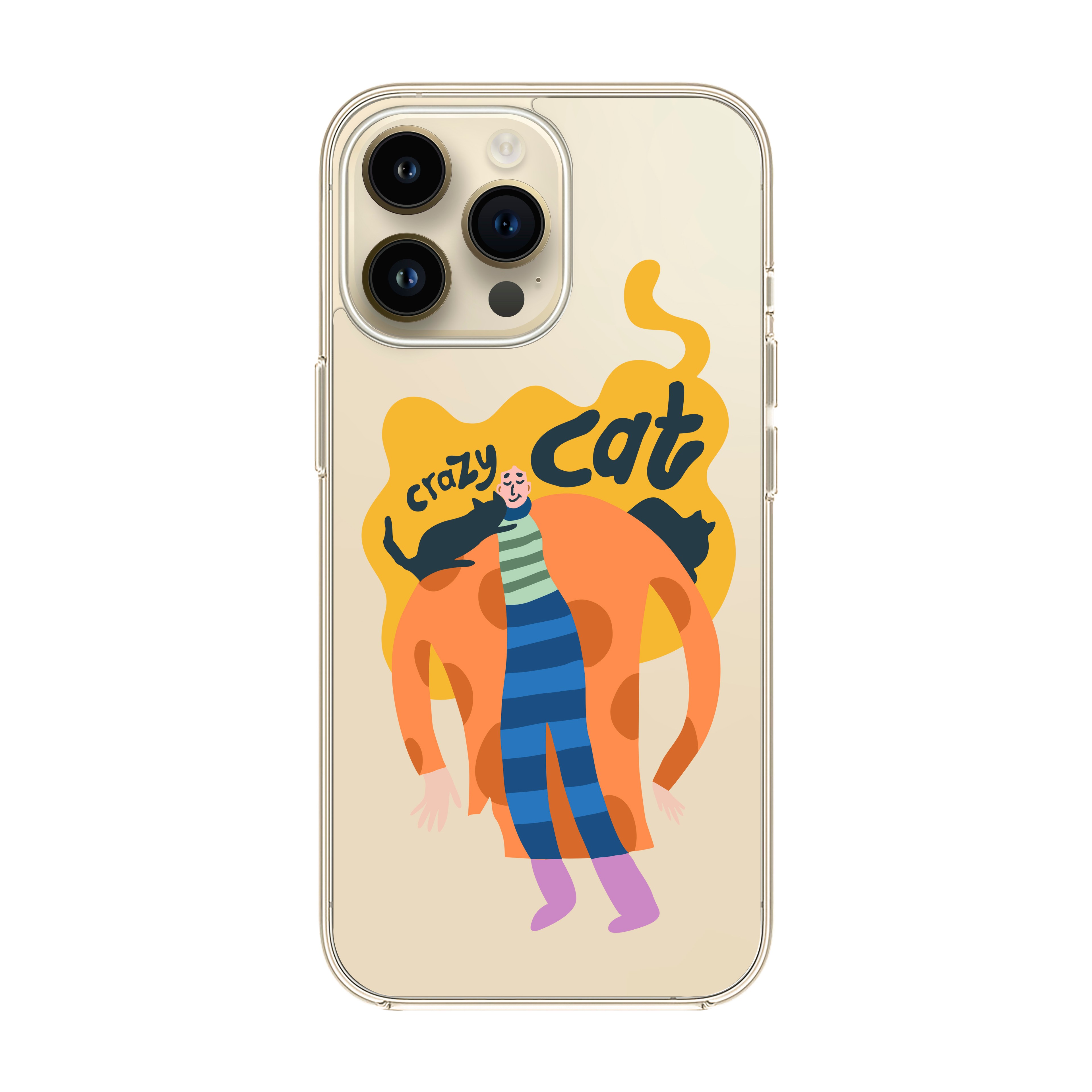 Crazy Cat - iPhone Clear Case