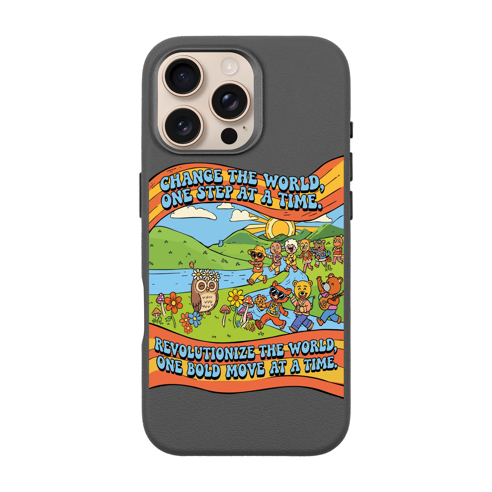 CHANGE THE WORLD-iPhone Leather Premium Kılıf MagSafe Özellikli