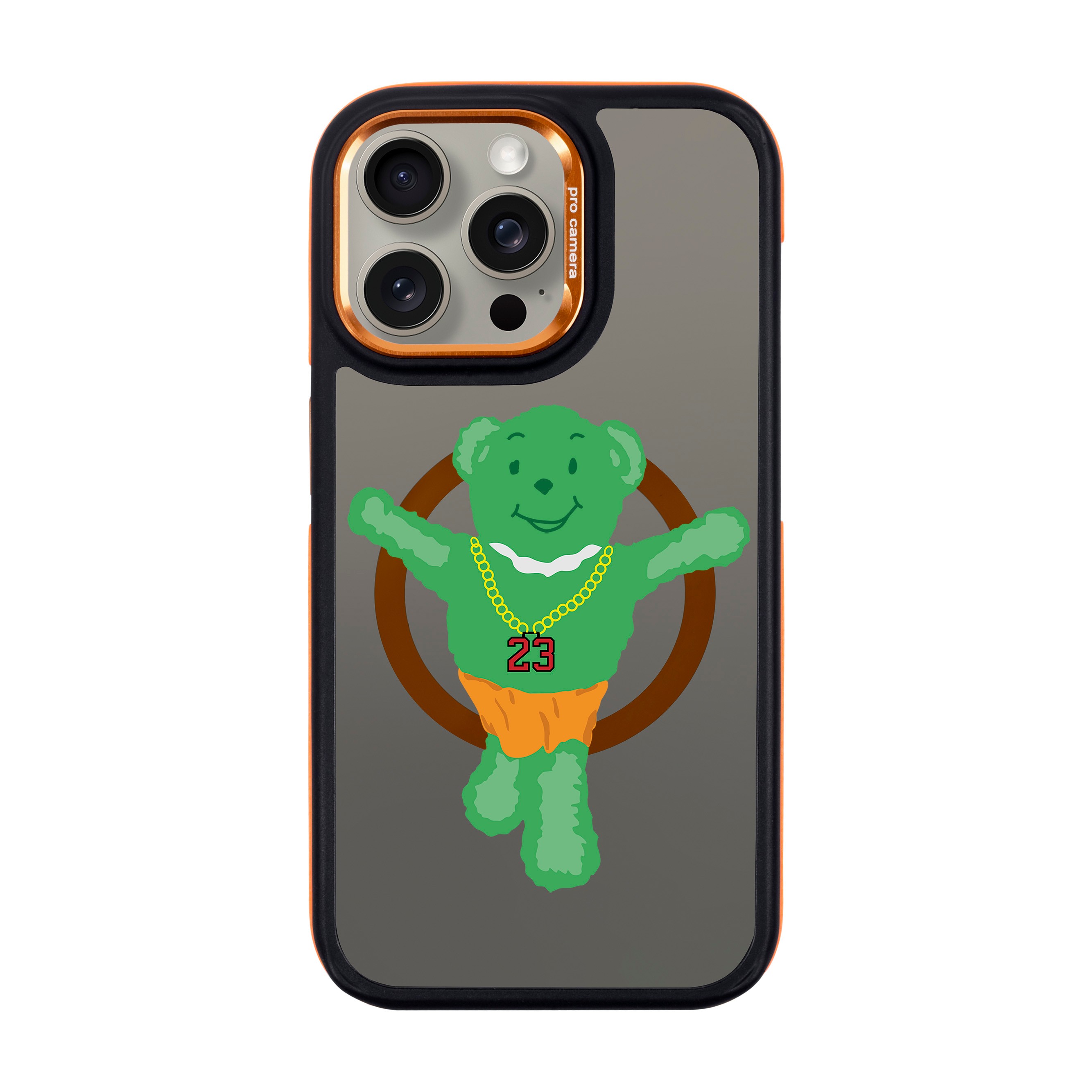 GREEN BEAR-iPhone Dark Case with MagSafe