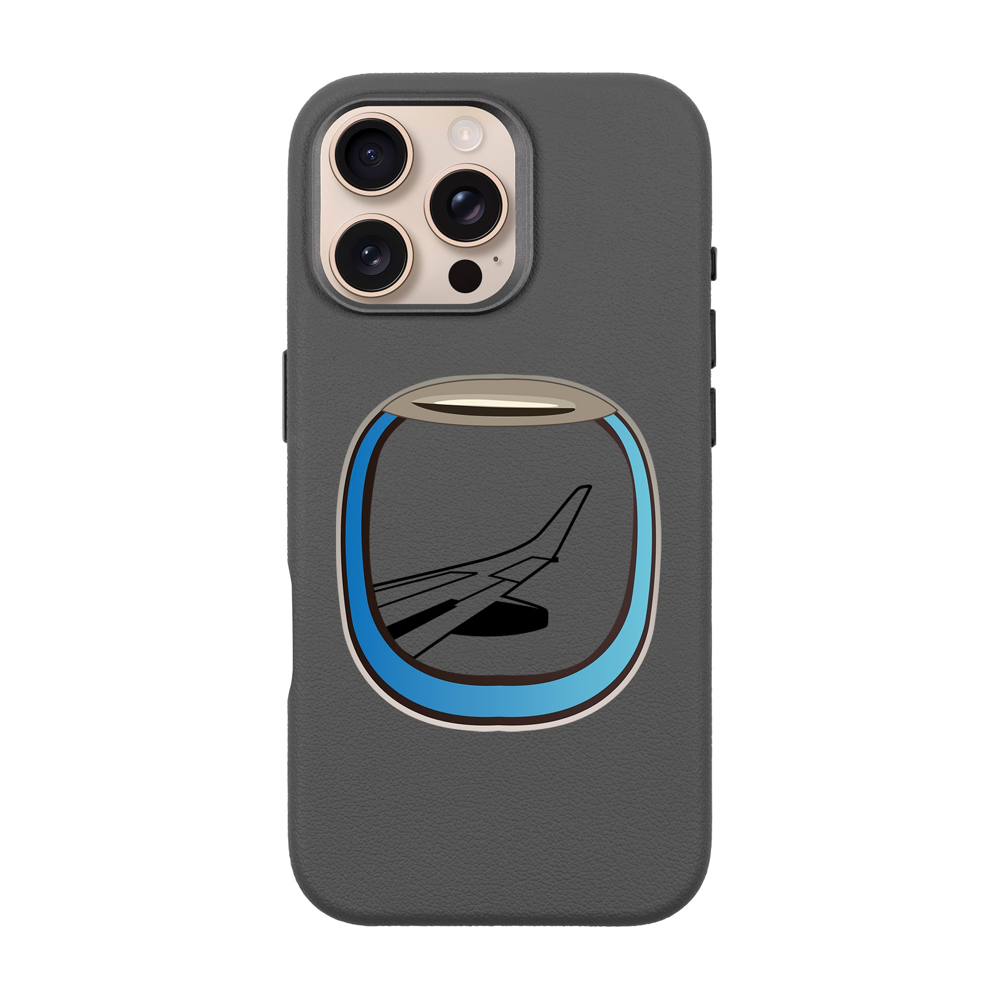 AIRCRAFT WINDOW-iPhone Leather Premium Case with MagSafe