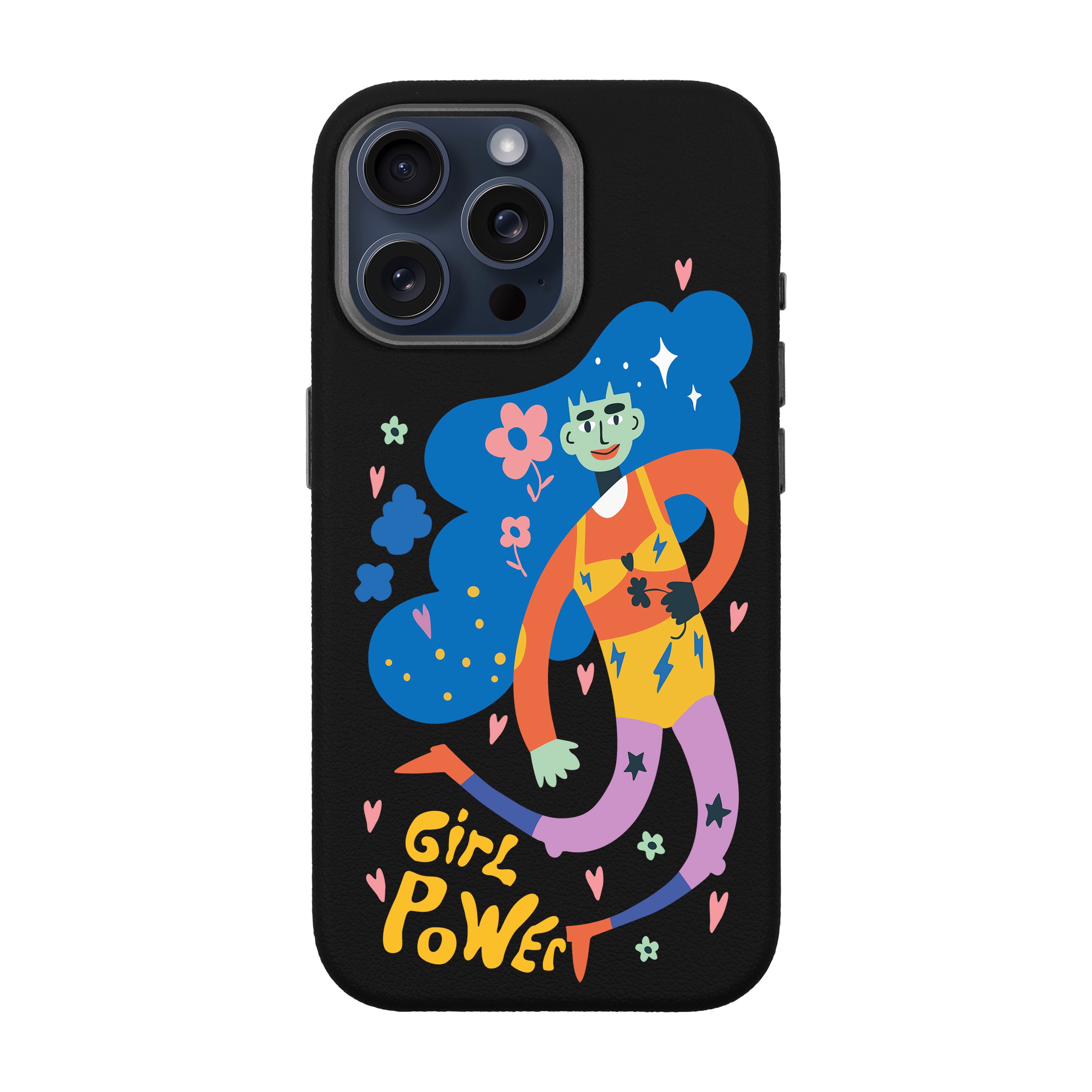 GIRL POWER-iPhone Leather 15 Premium Kılıf MagSafe Özellikli