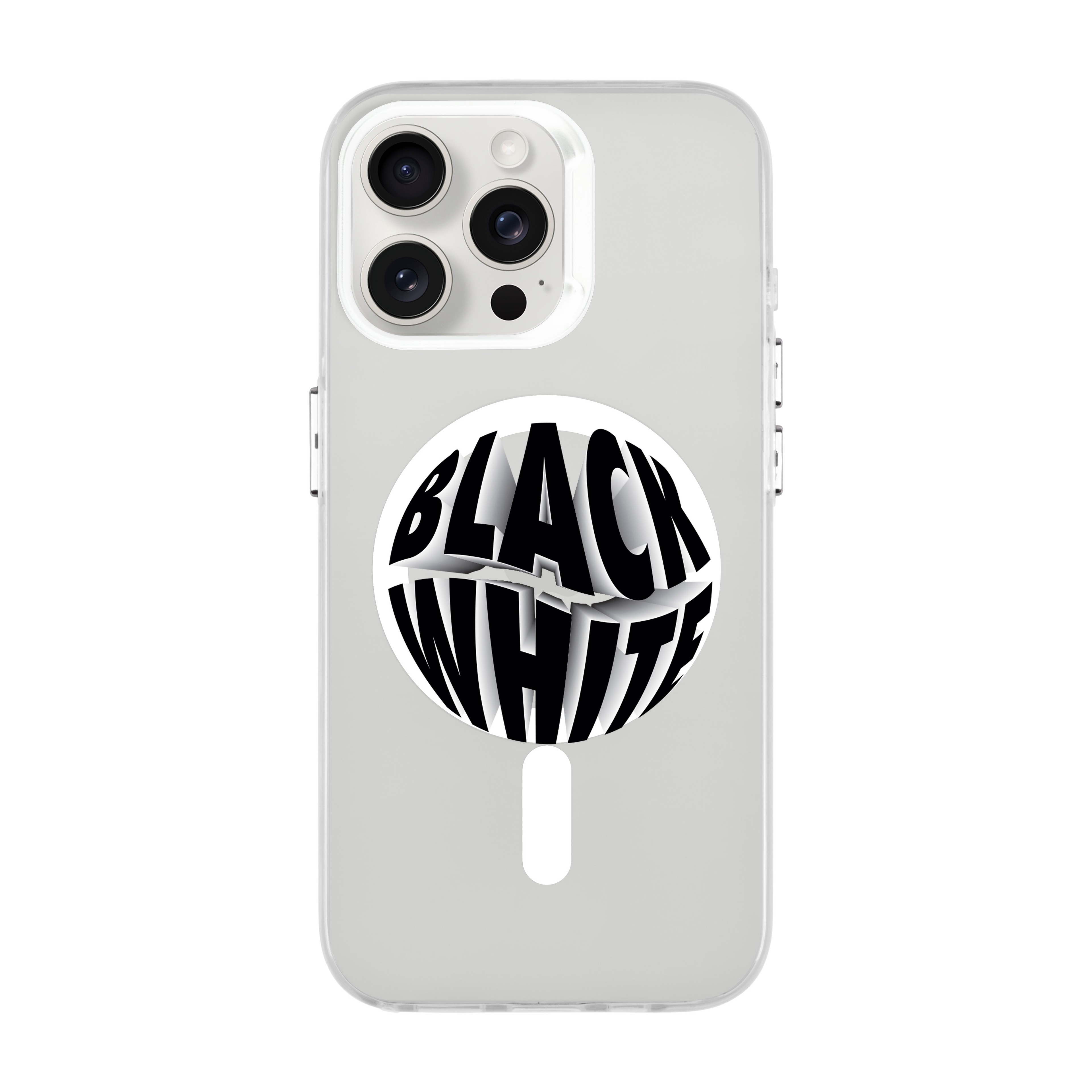 Black White - iPhone Hold Case with MagSafe