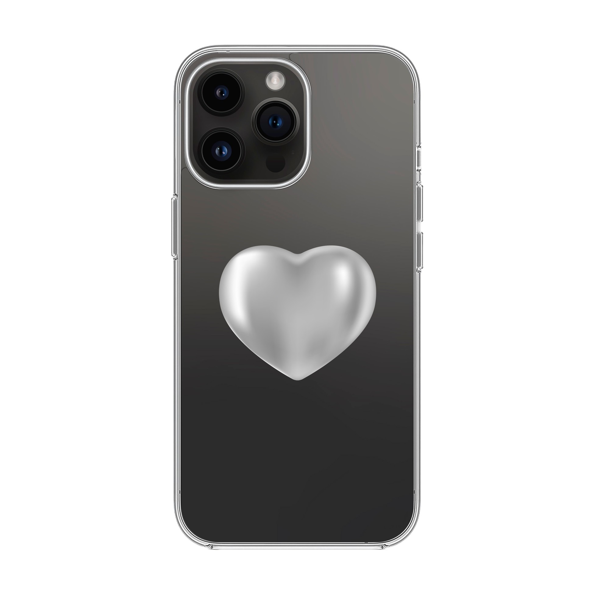 SILVER HEART-iPhone Solid Kılıf