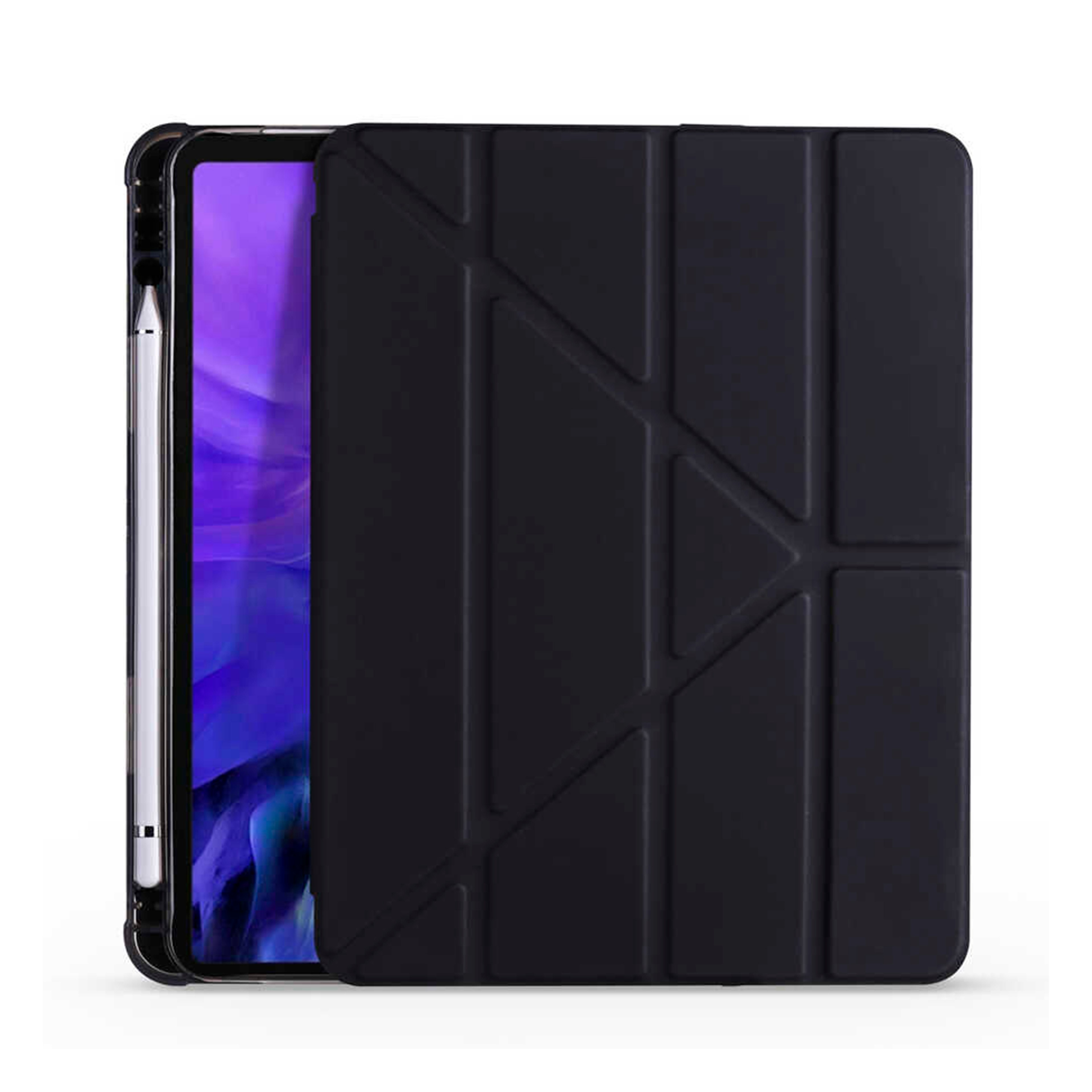 Apple iPad Pro 12.9 inç 2021 (5.Nesil)-Trigon Folding Kalemlikli Standlı Kılıf
