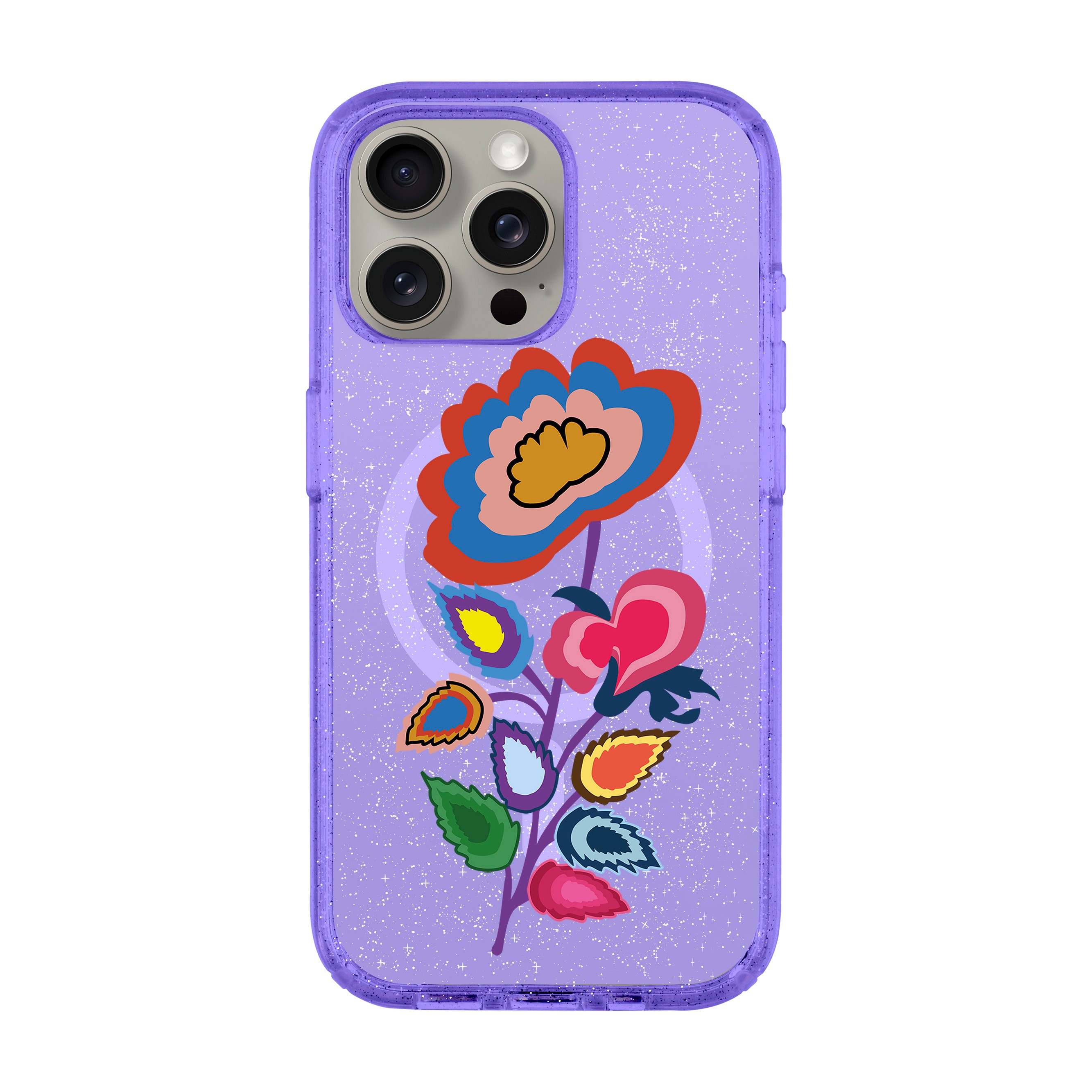 KNITTED FLOWER-iPhone Shiny Case with MagSafe