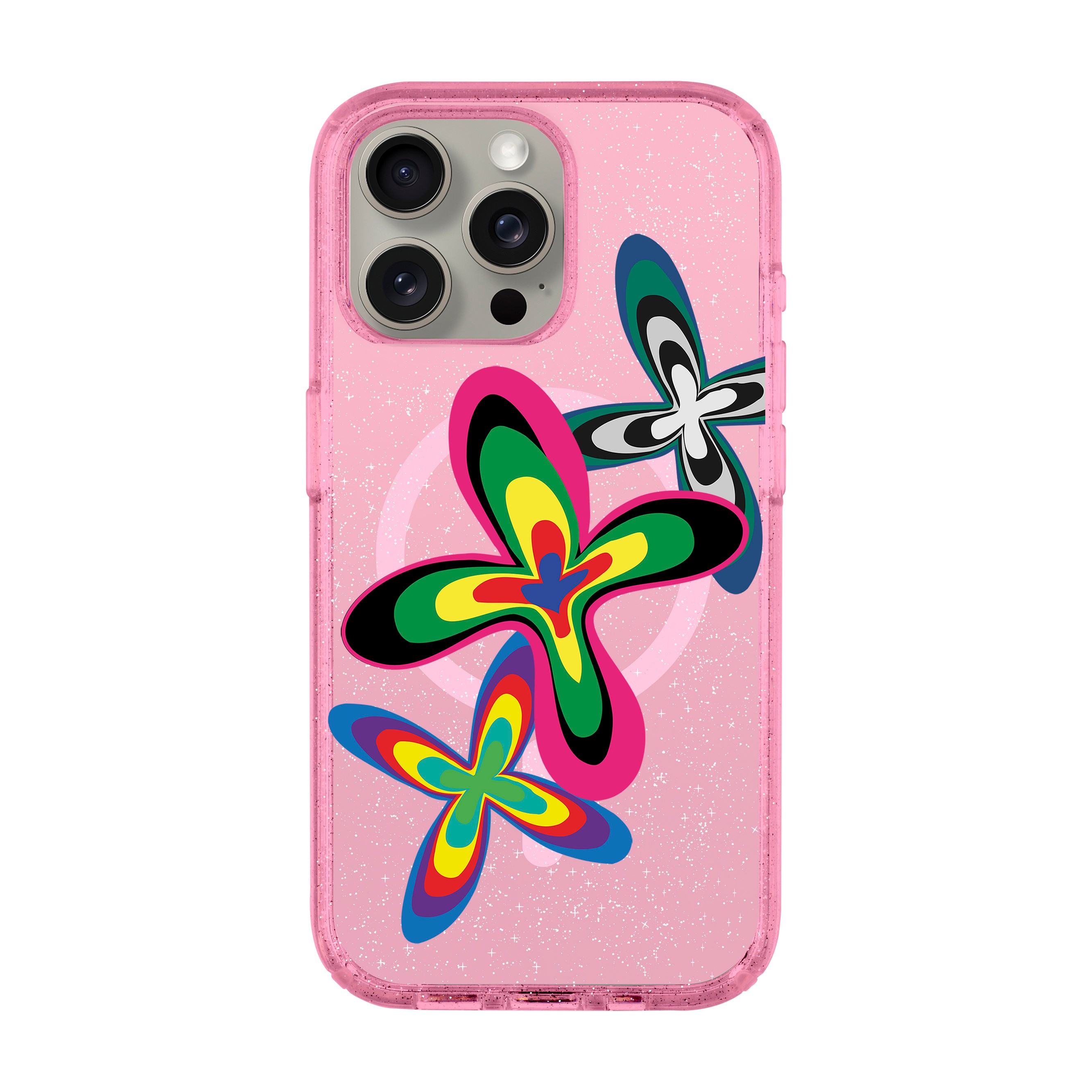 COLOR FLOWER-iPhone Shiny Case with MagSafe