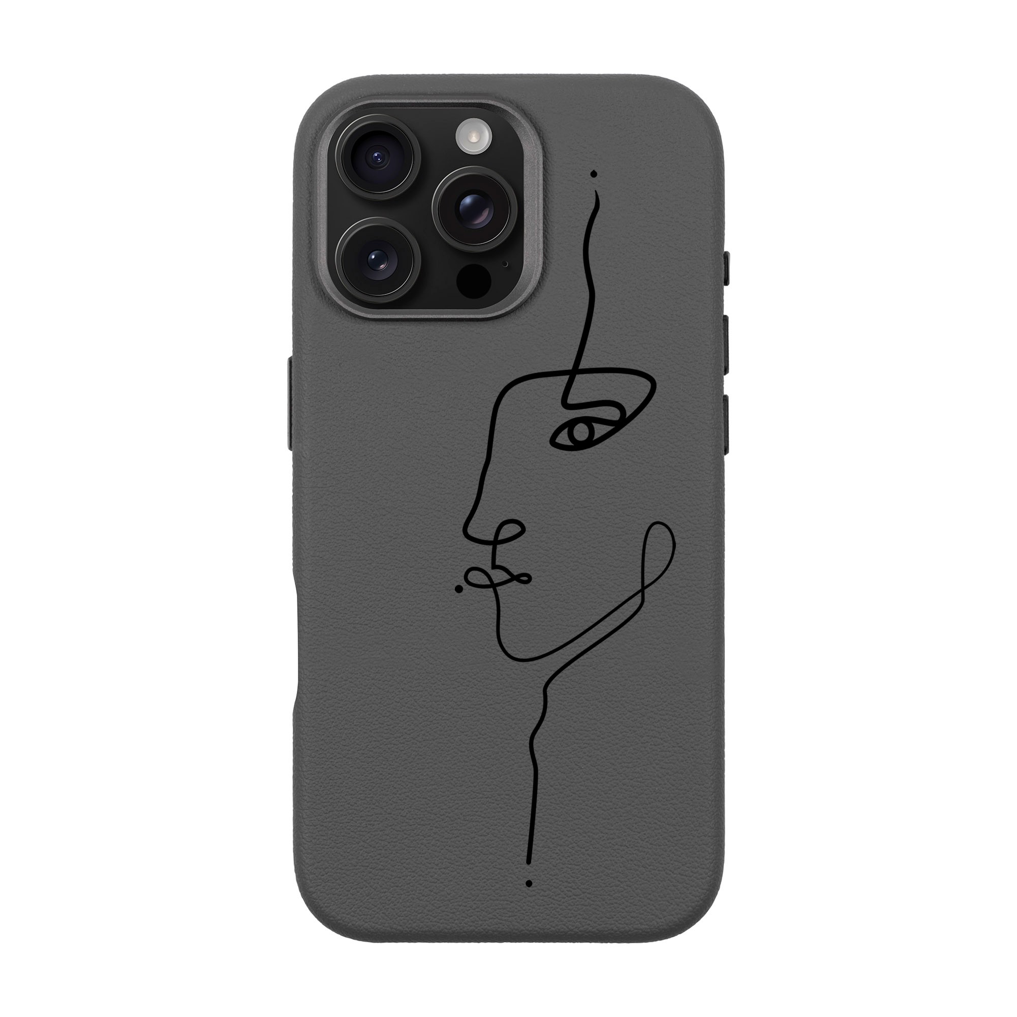 FACE-iPhone Leather Premium Qap MagSafe Uyğun
