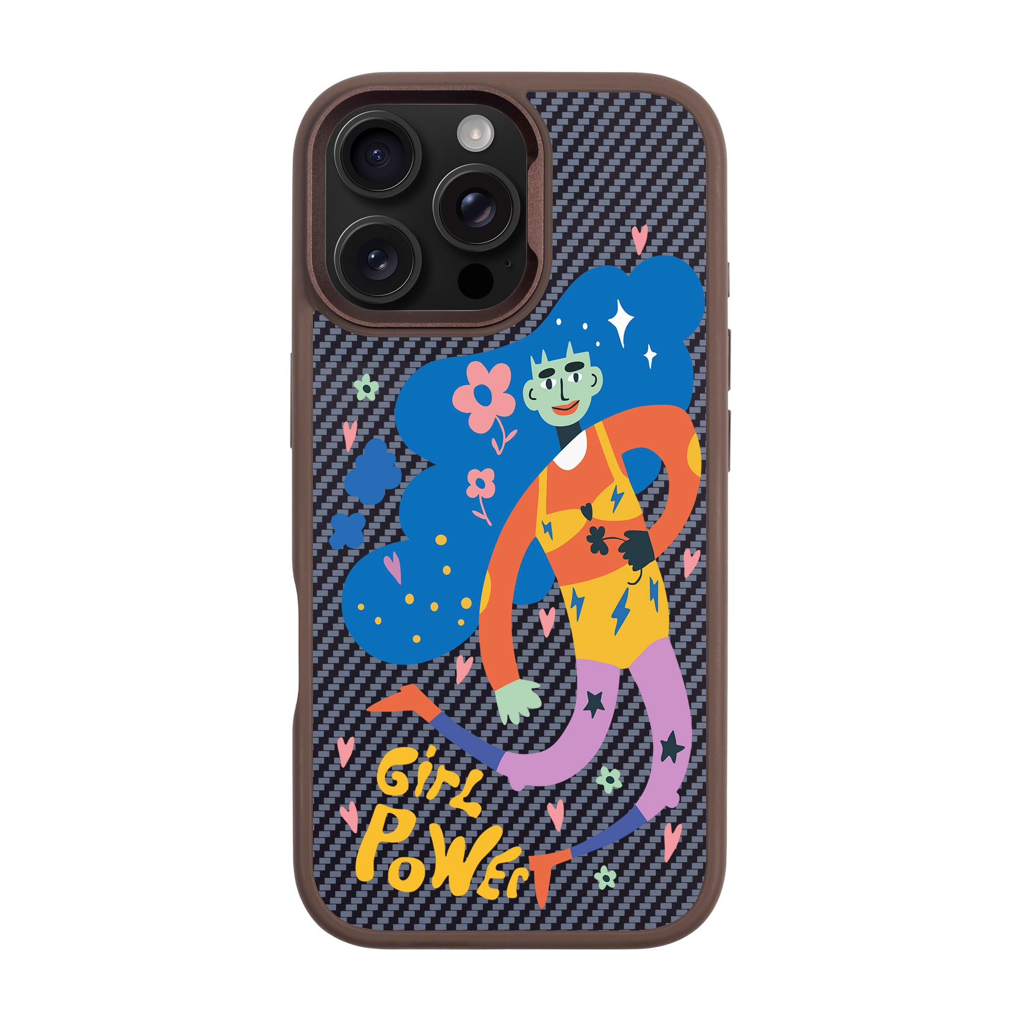 GIRL POWER-iPhone Plaid Kılıf MagSafe Özellikli