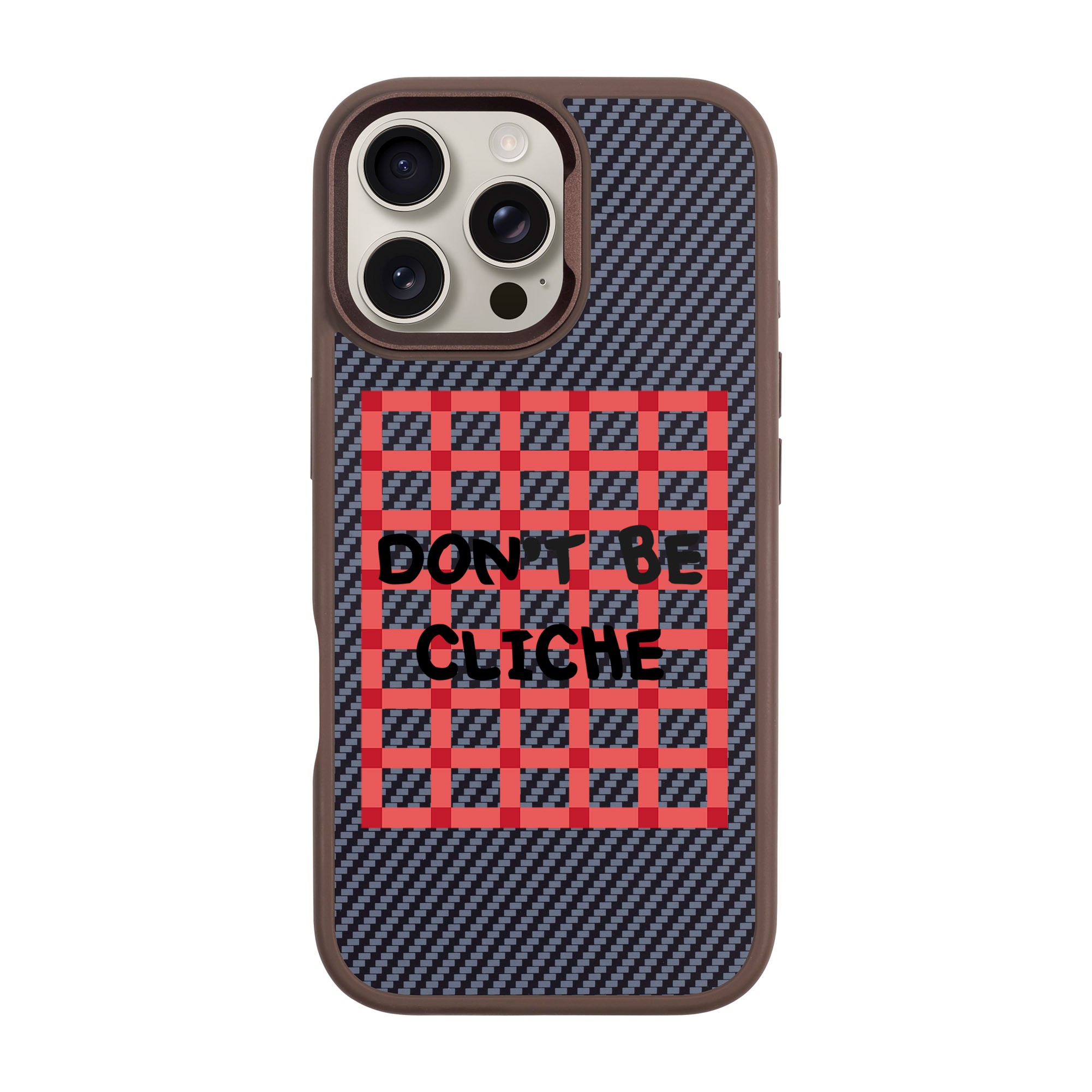 DON'T BE CLICHE-iPhone Plaid Kılıf MagSafe Özellikli