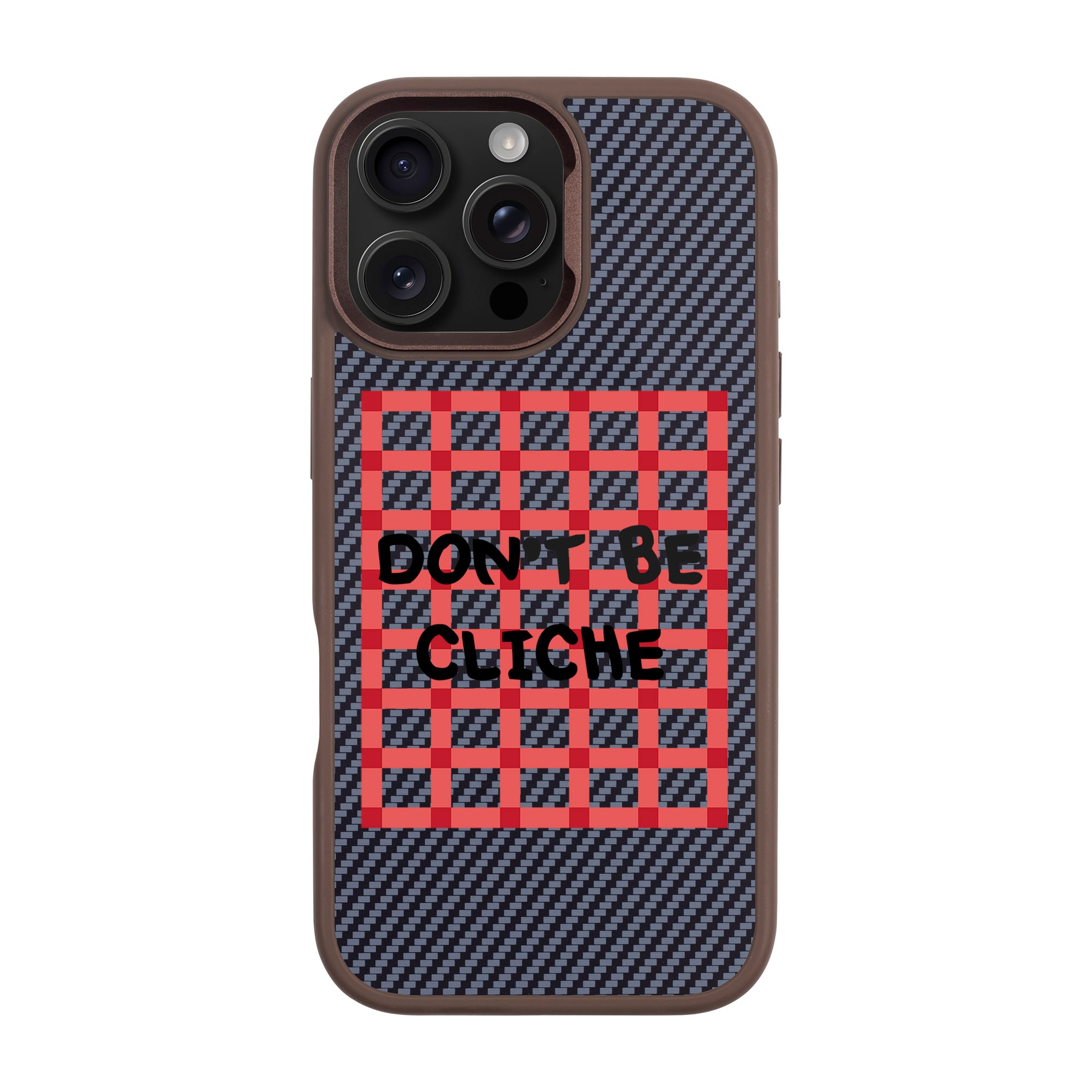 DON'T BE CLICHE-iPhone Plaid Kılıf MagSafe Özellikli