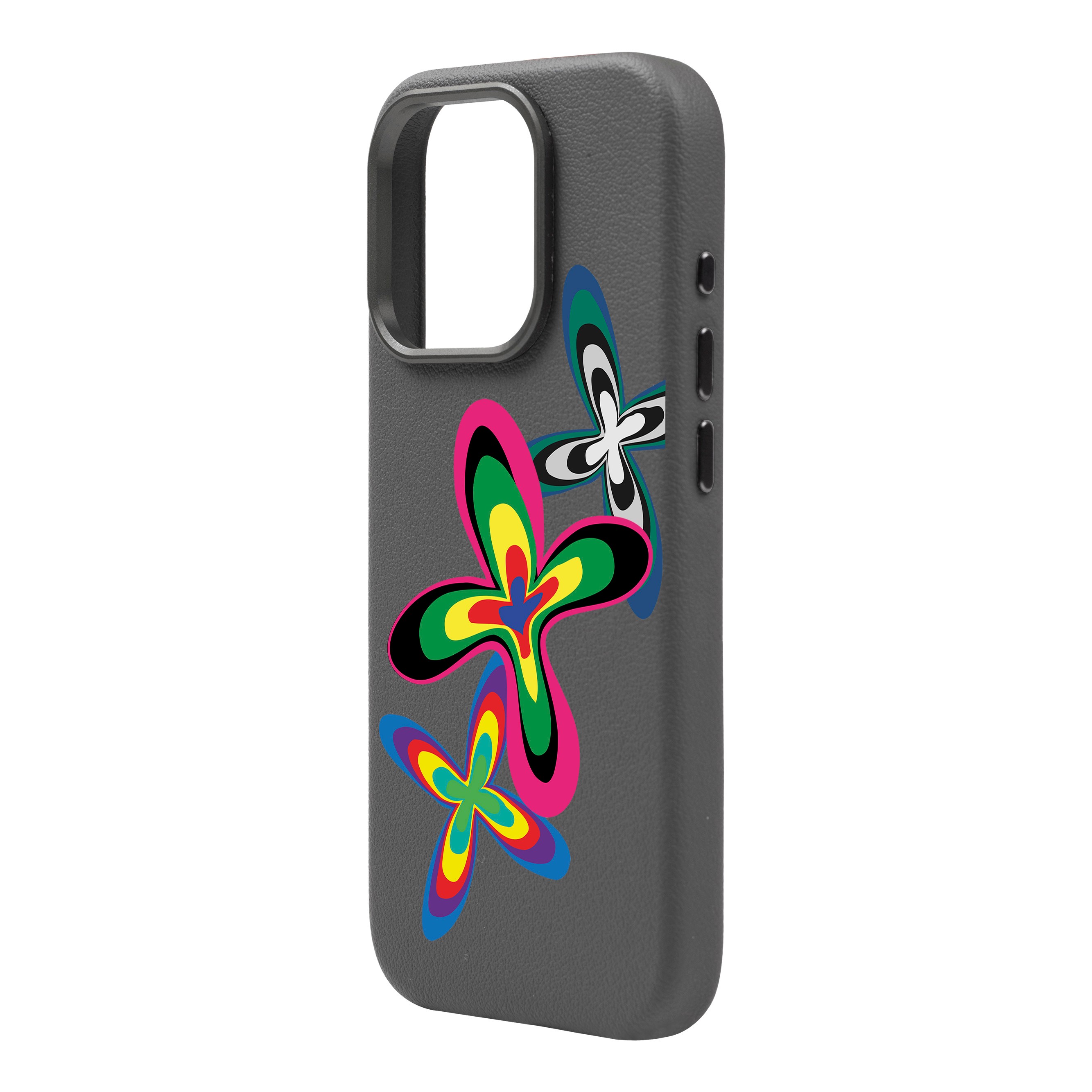 COLOR FLOWER-iPhone Leather Premium Kılıf MagSafe Özellikli