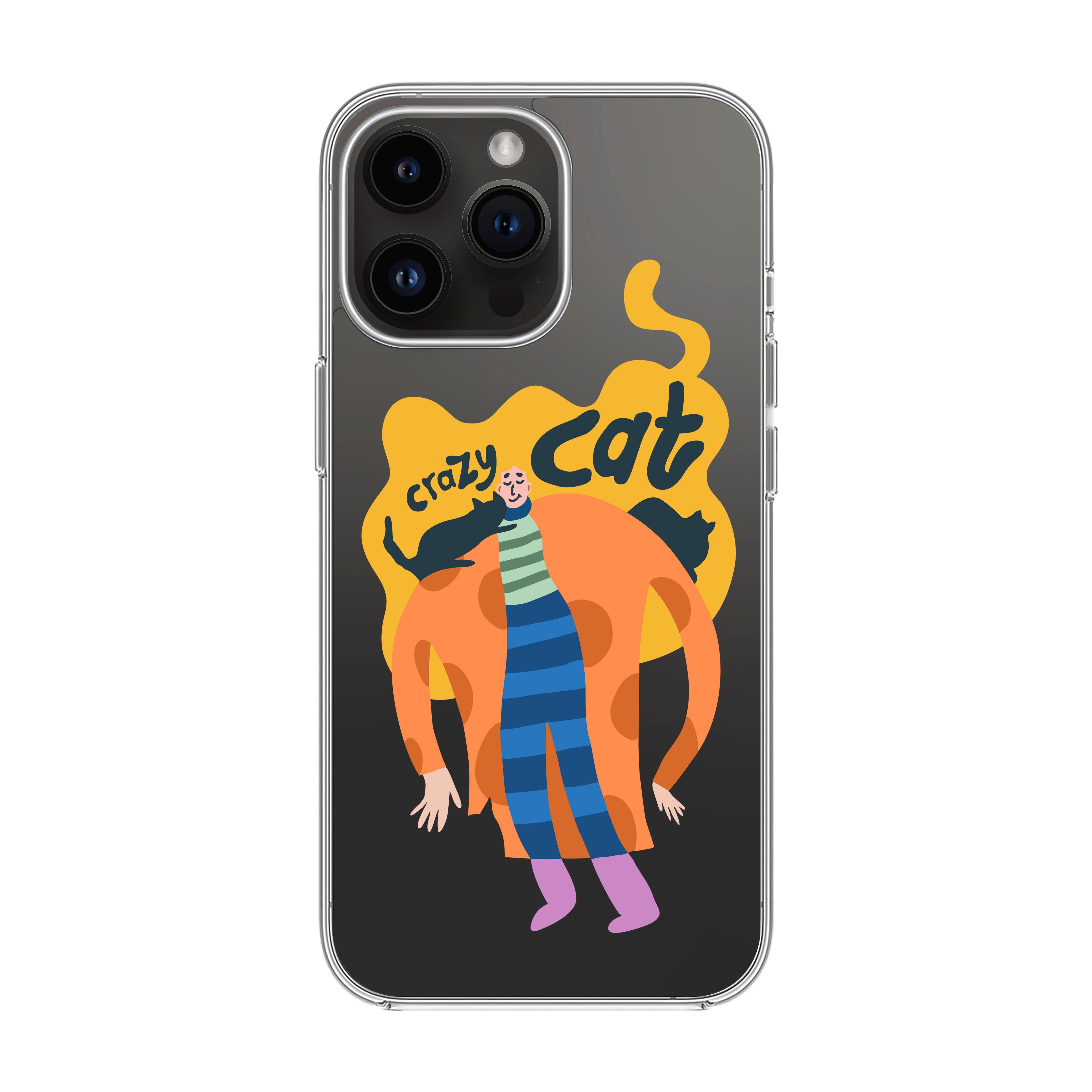 CRAZY CAT-iPhone Solid Kılıf