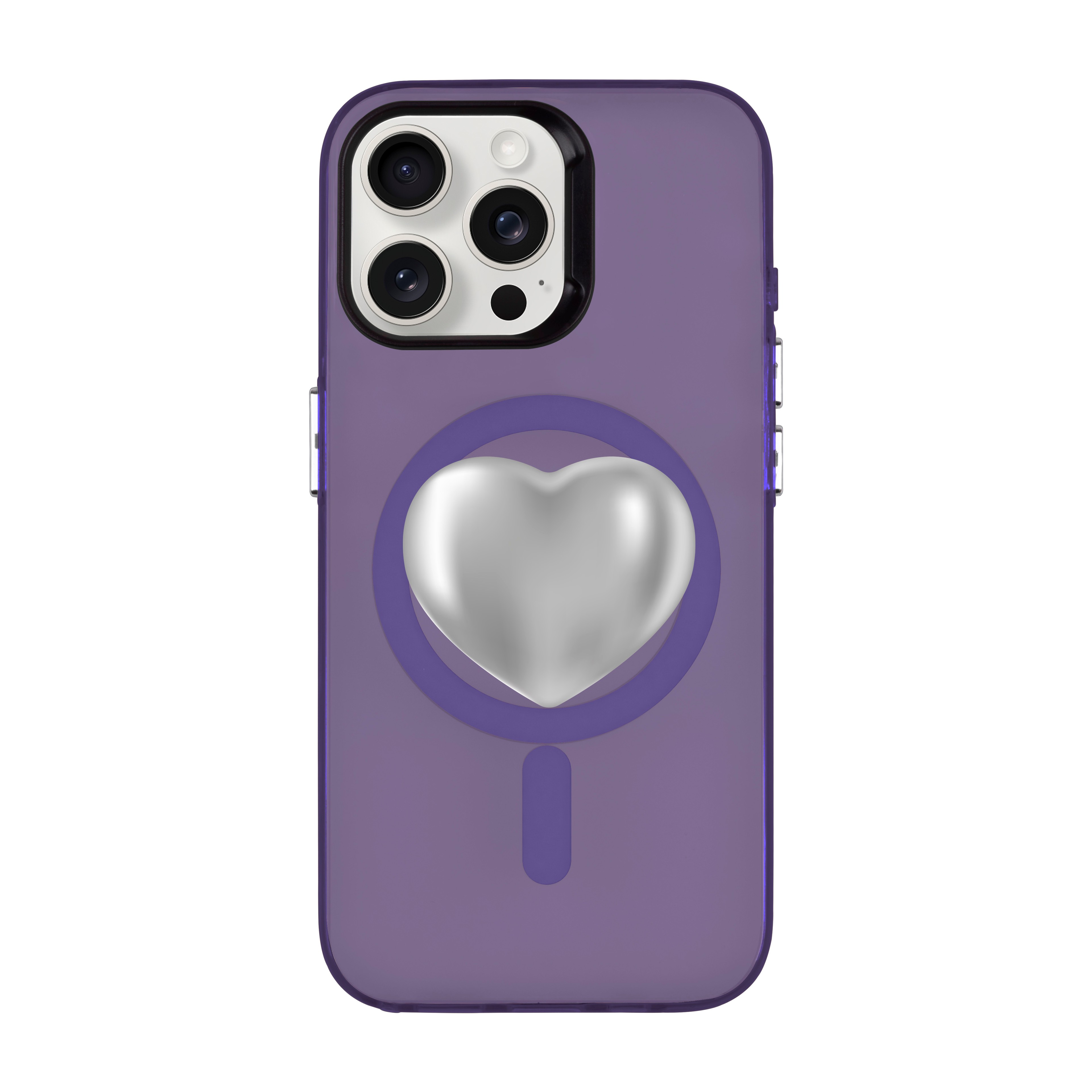 Silver Heart - iPhone Hold Case with MagSafe