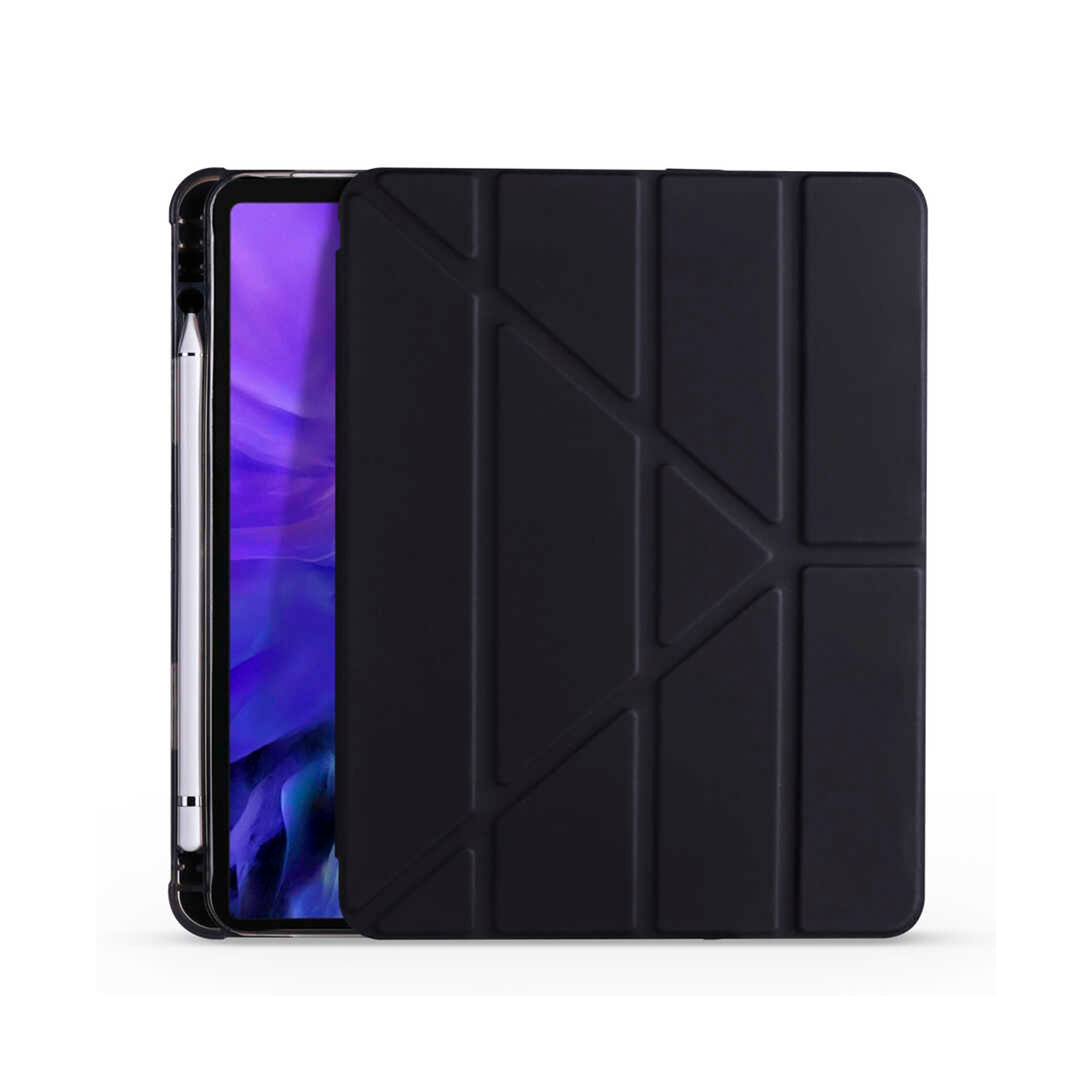 Apple iPad Air 10.9 inç 2022 (5.Nesil)-Trigon Folding Kalemlikli Standlı Kılıf