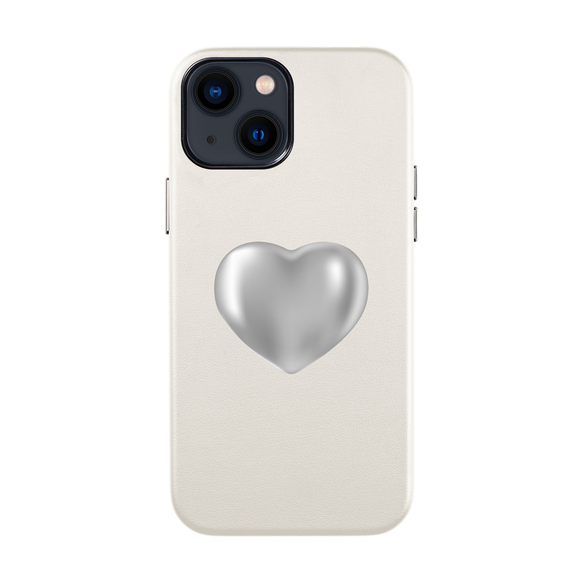 Silver Heart - iPhone Leather Case