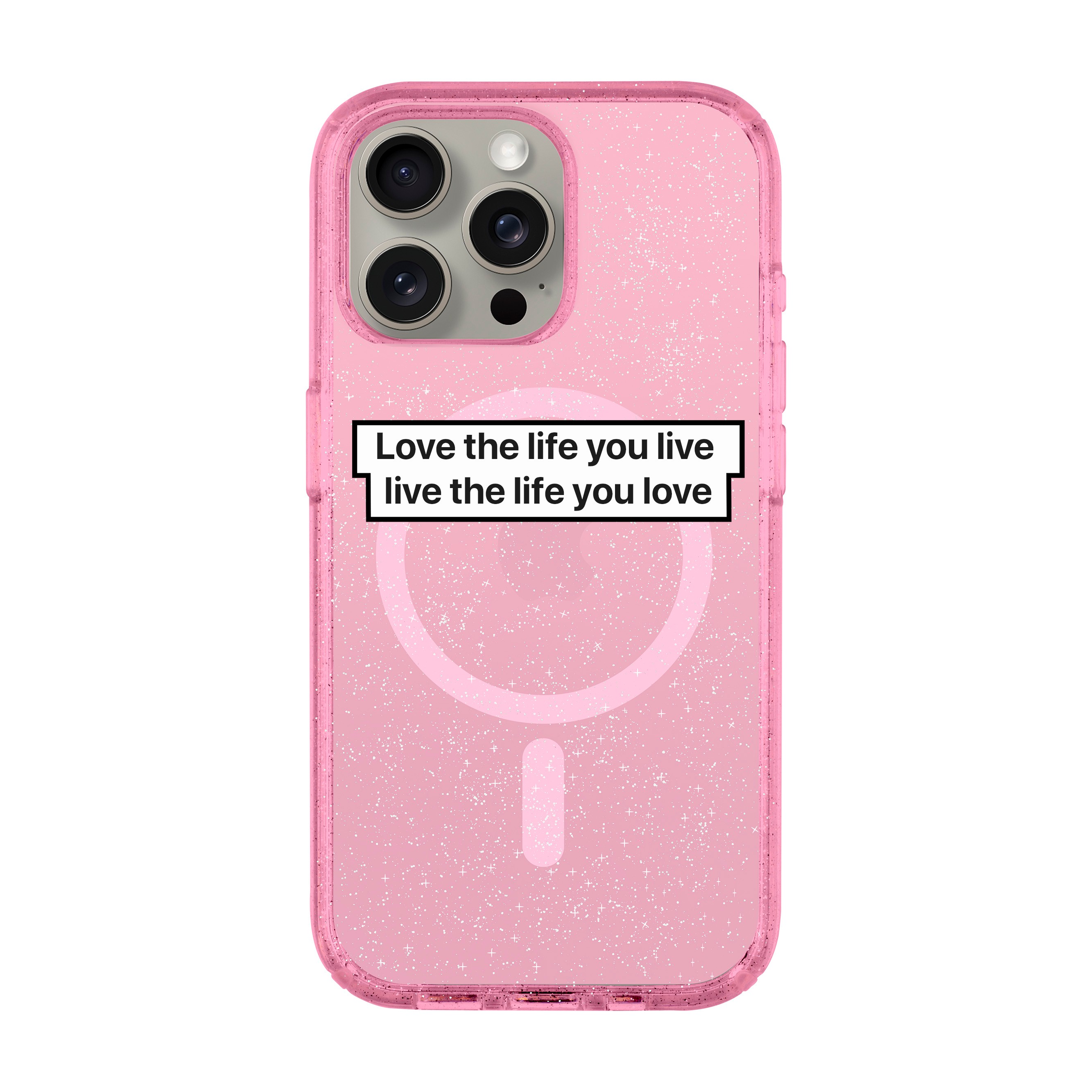 LOVE THE LIFE-iPhone Shiny Kılıf MagSafe Özellikli