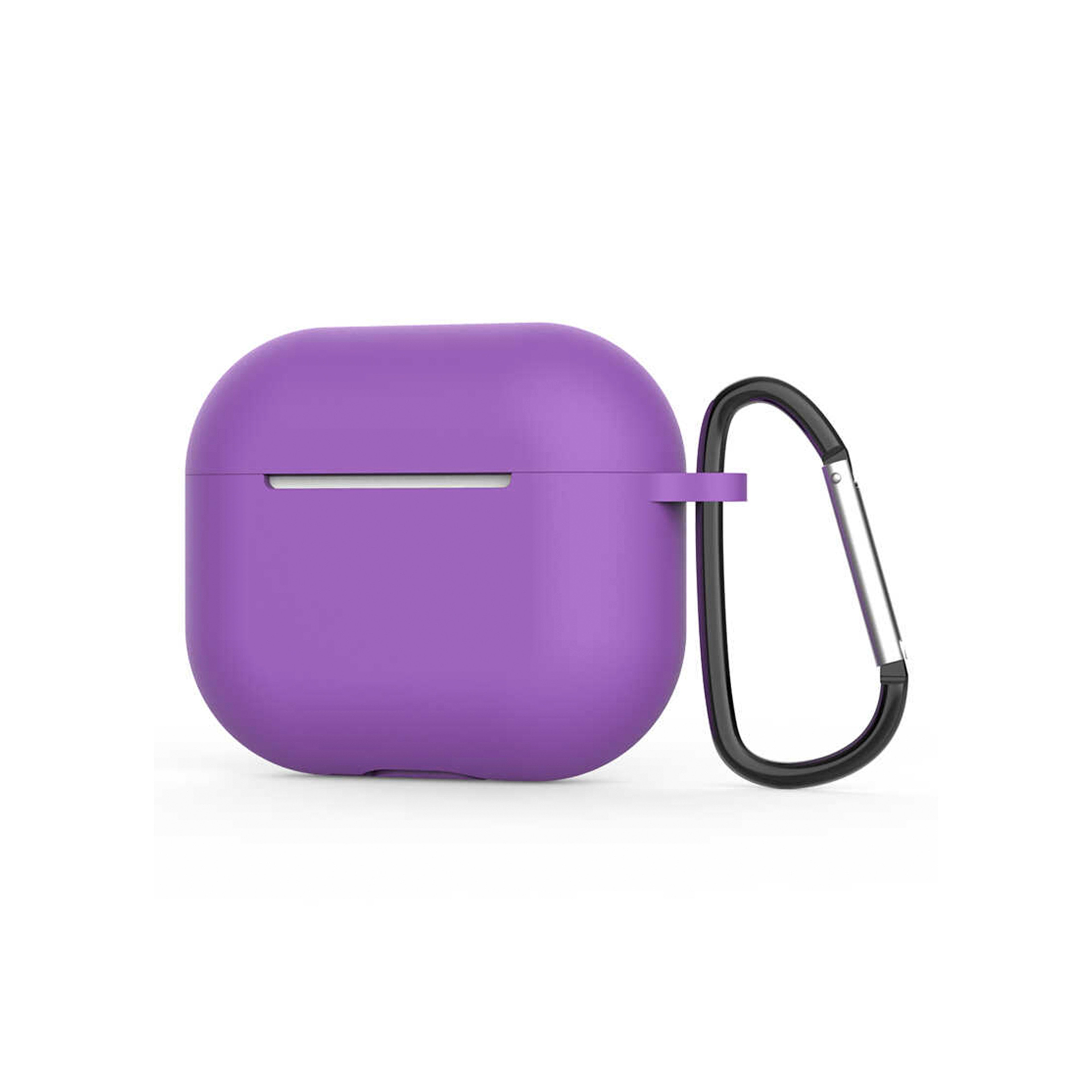 NEW-Apple AirPods Ultra Silikon Kılıf - Mor