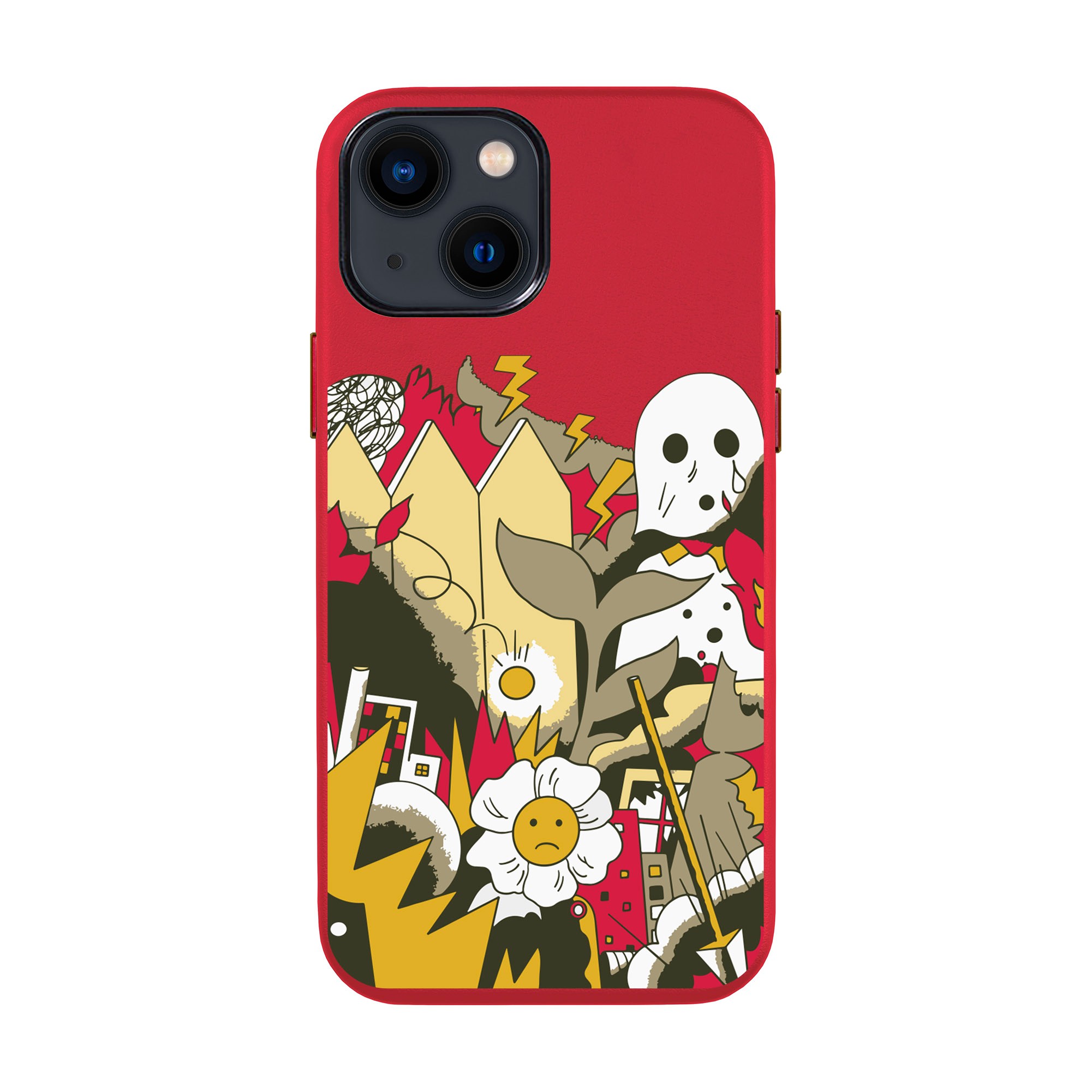 EVERYTHING IS BURNING-iPhone Leather Case