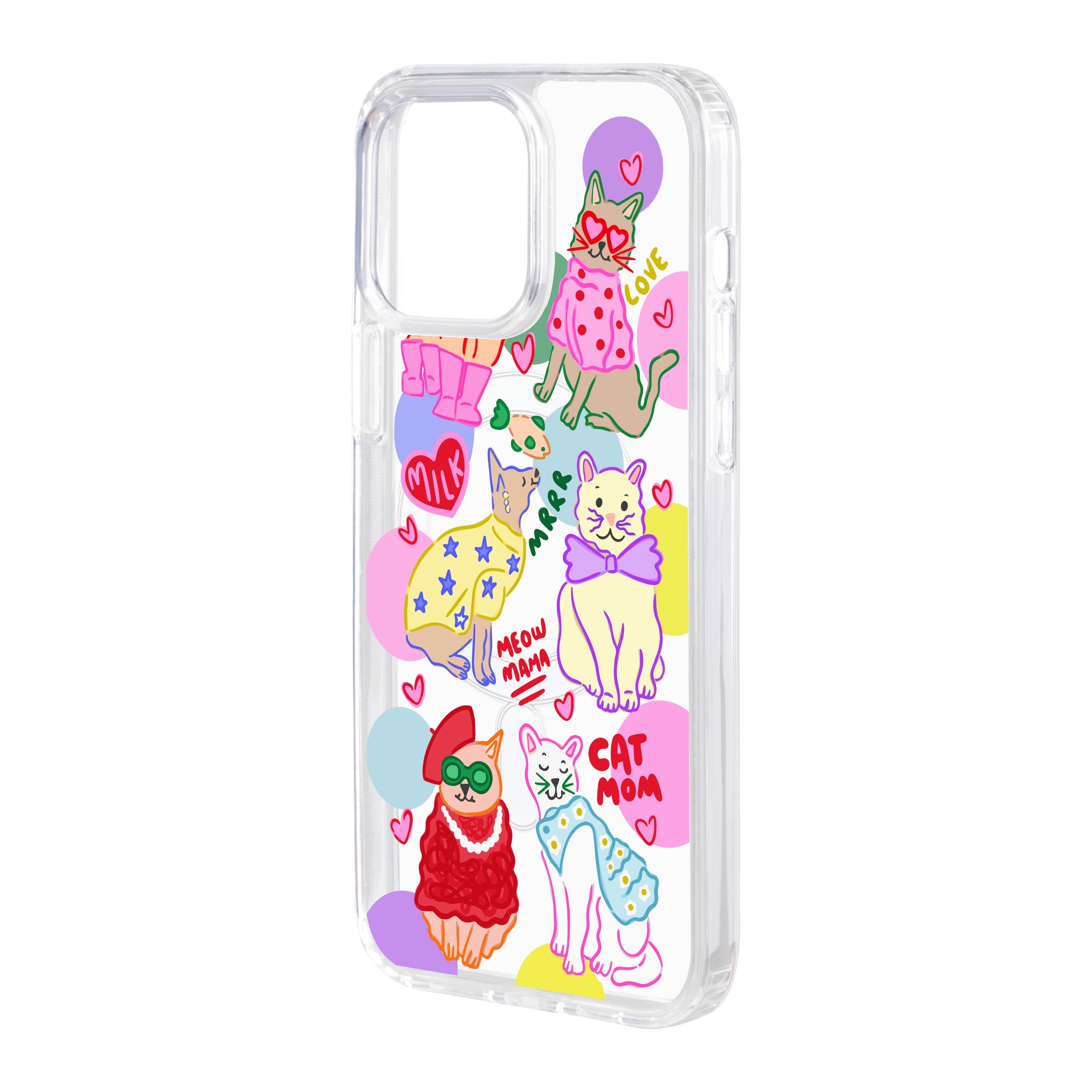 Cat Mom - iPhone Clear Case with MagSafe