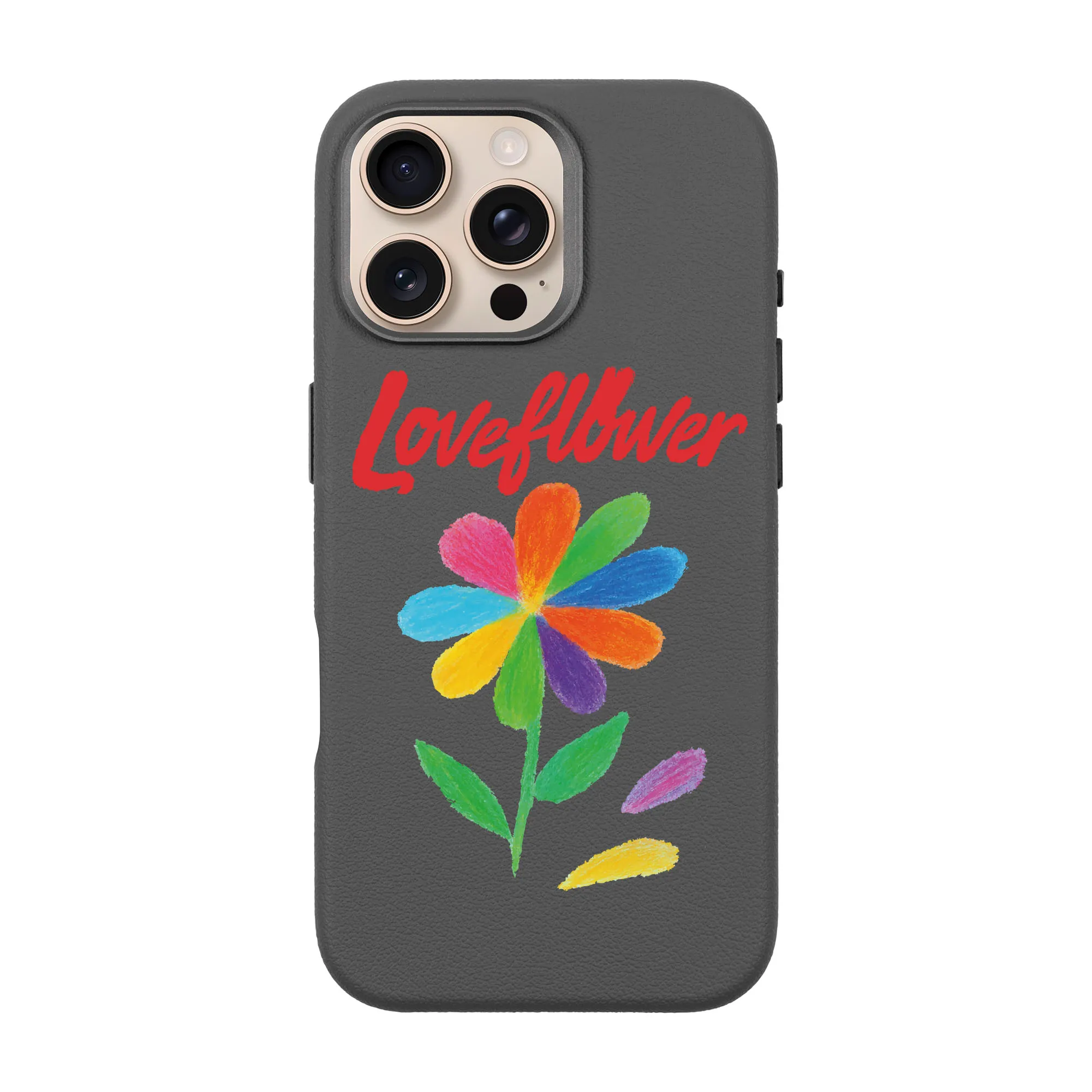 LOVE FLOWER-iPhone Leather Premium Kılıf MagSafe Özellikli