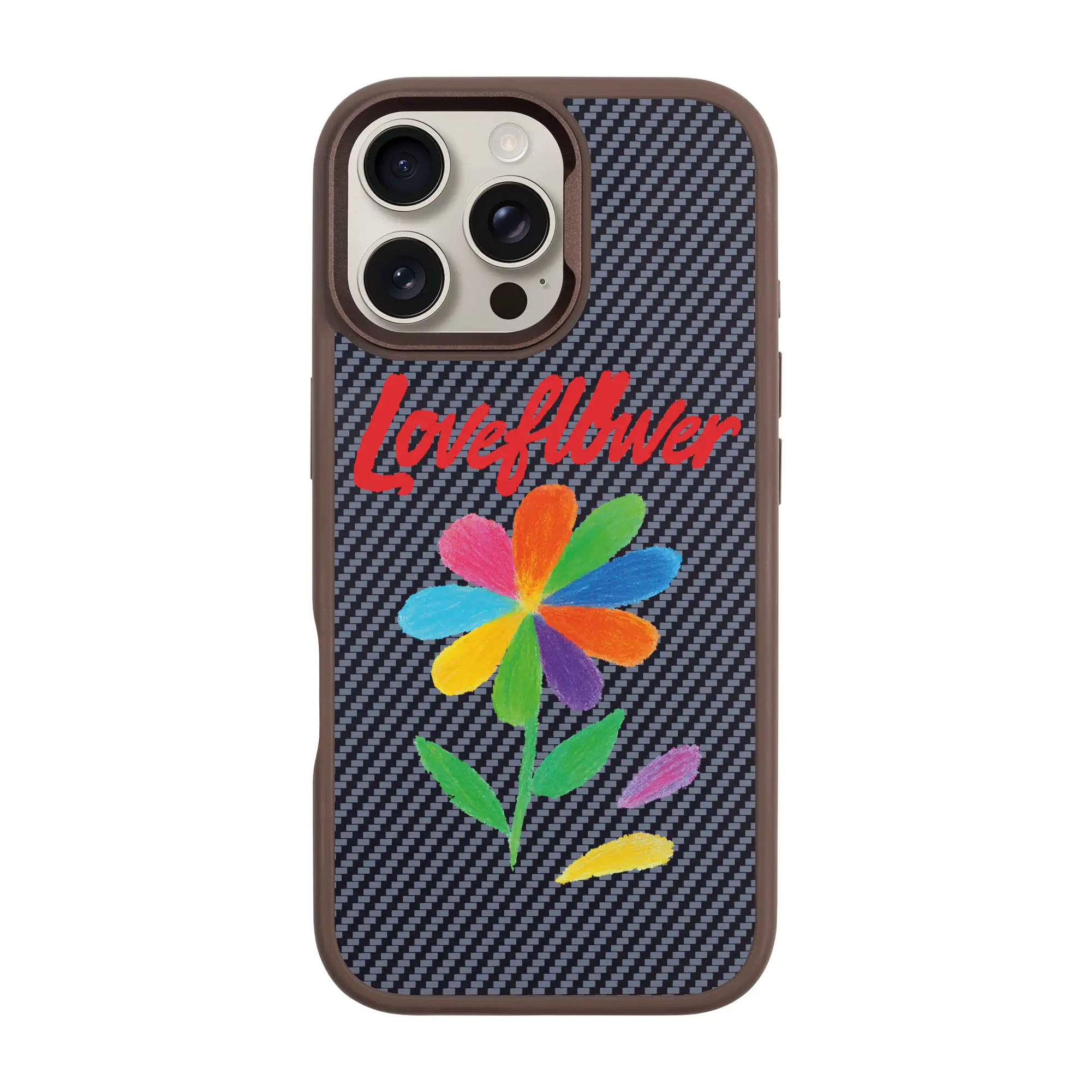 LOVE FLOWER-iPhone Plaid Kılıf MagSafe Özellikli