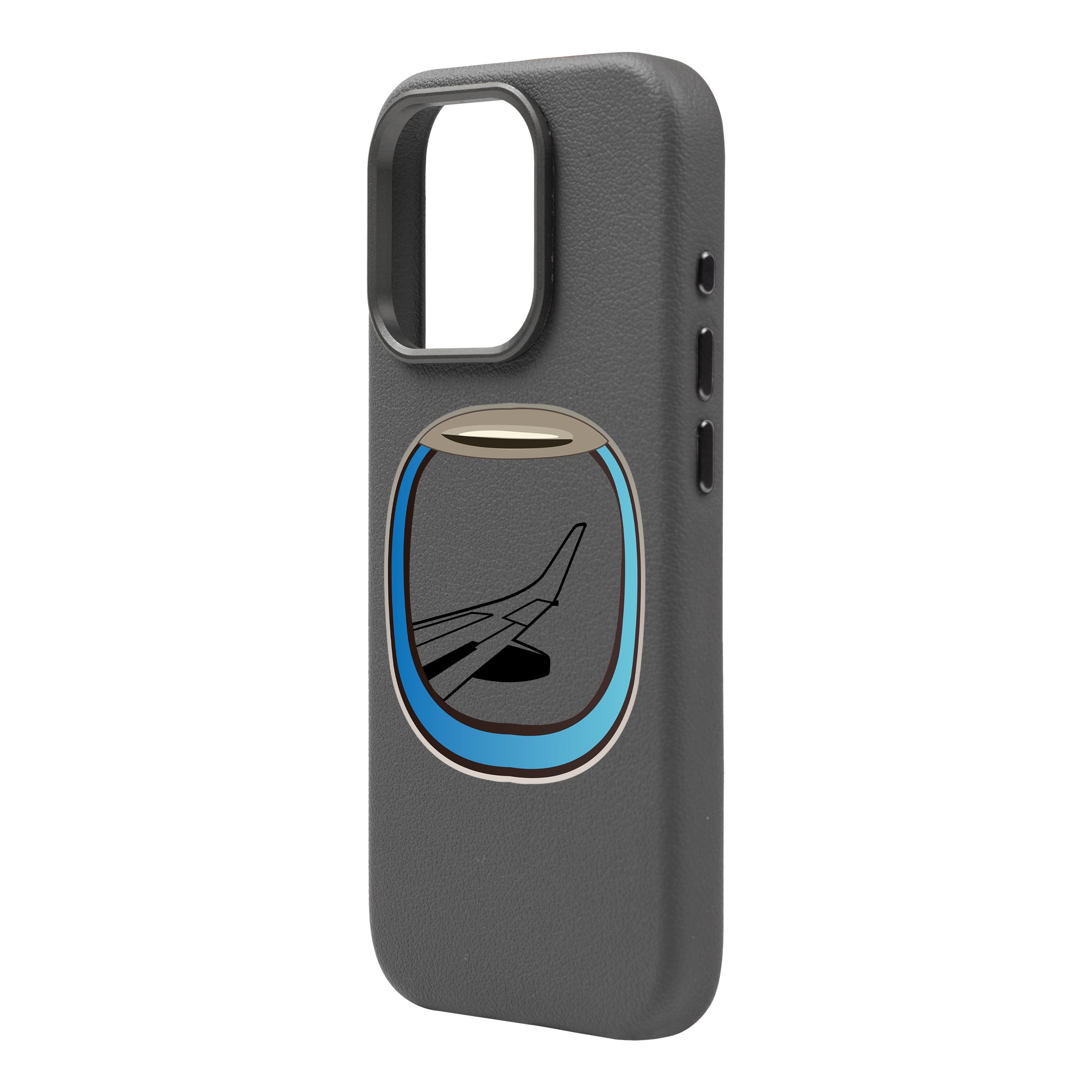 AIRCRAFT WINDOW-iPhone Leather Premium Case with MagSafe