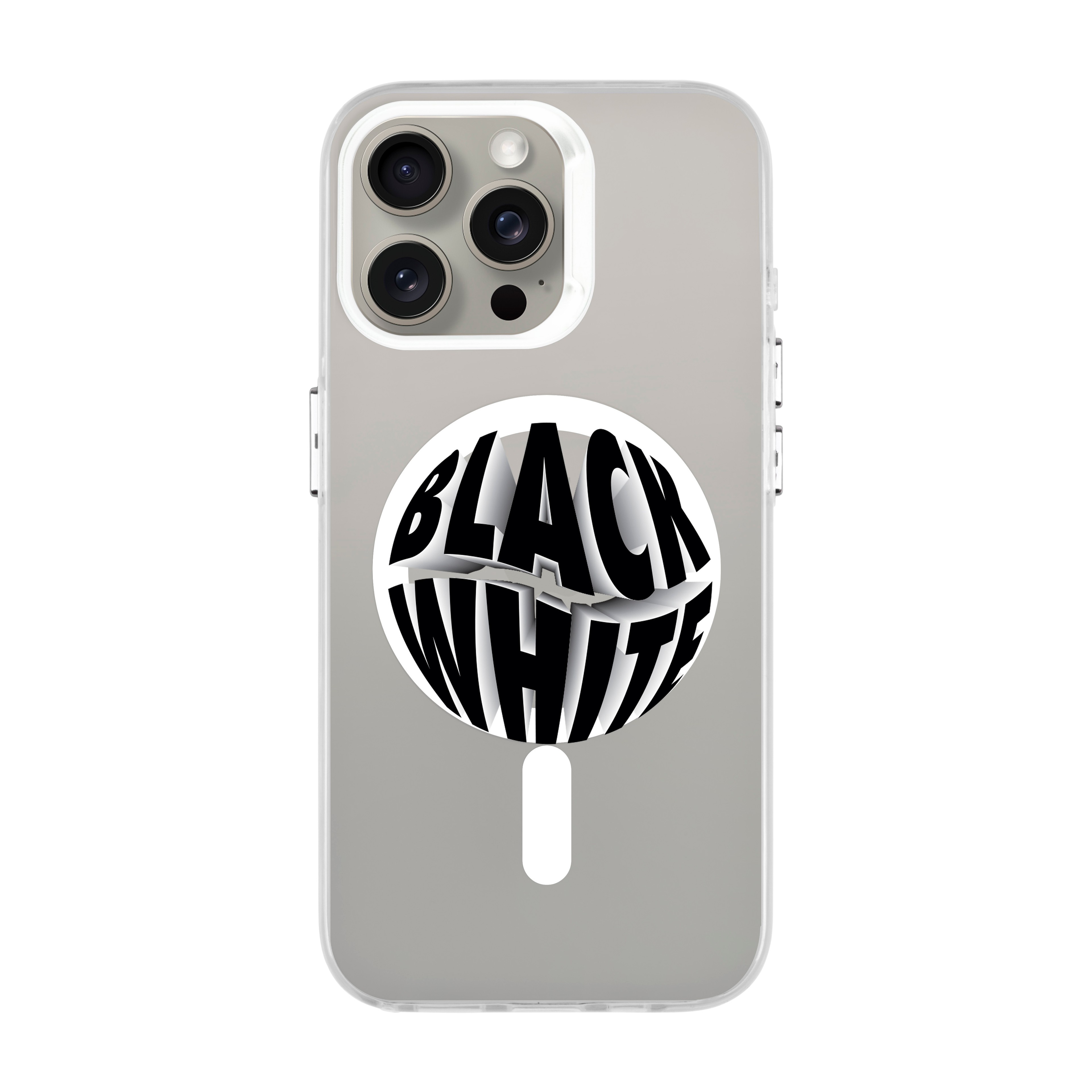 Black White - iPhone Hold Case with MagSafe