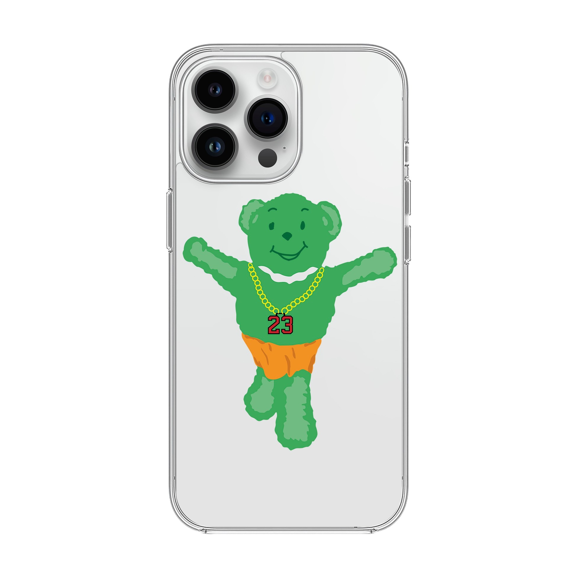 GREEN BEAR-iPhone Solid Kılıf