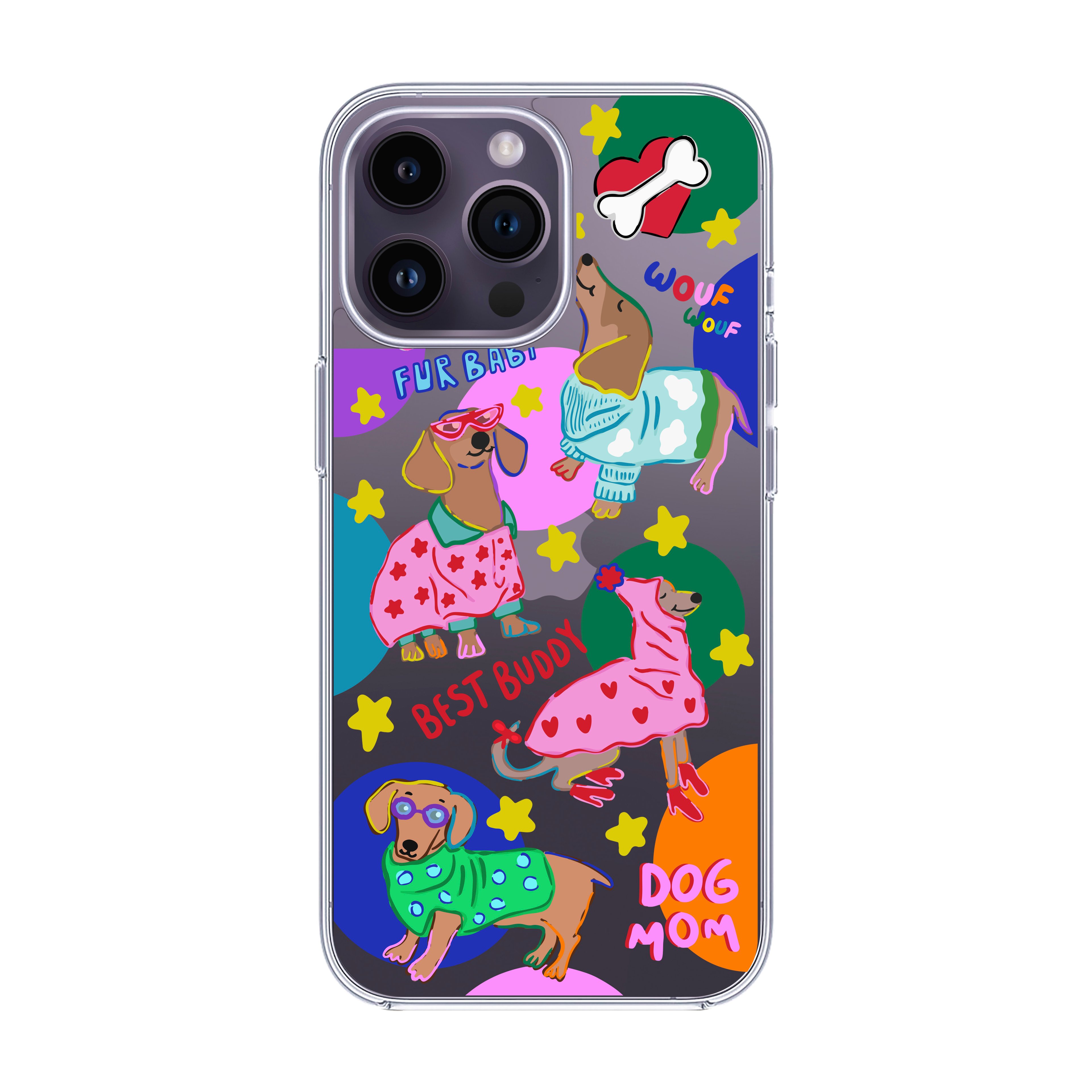 DOG MOM-iPhone Solid Kılıf