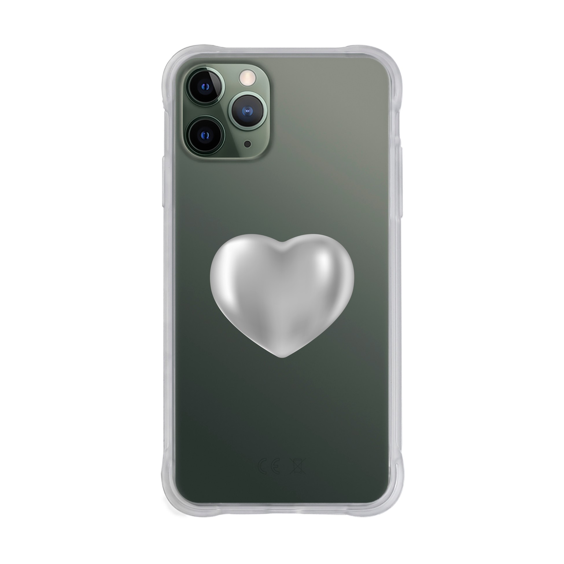 Silver Heart - iPhone Drop Case